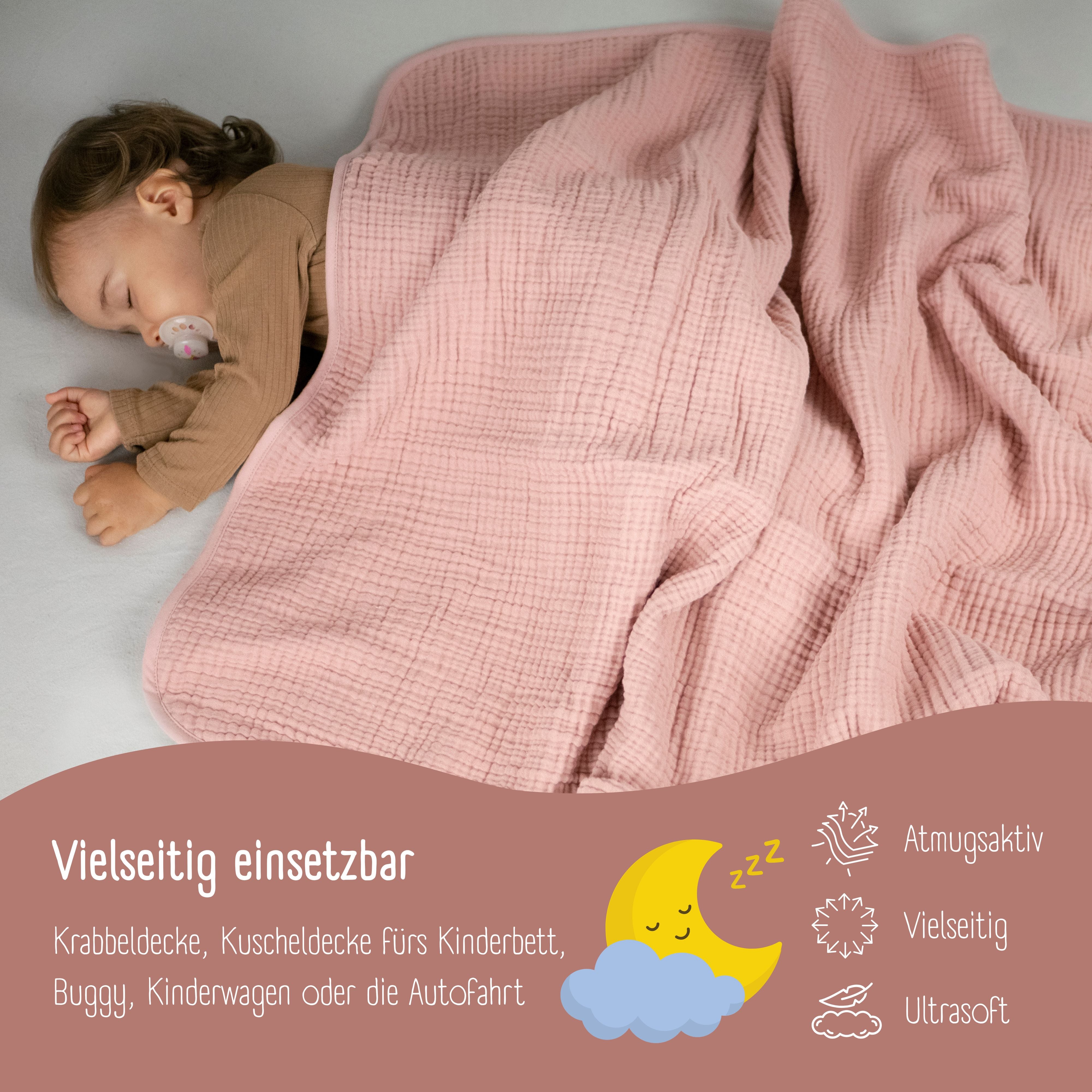 bearfoot-babydecke-musselin-fleece-rosa-kuscheldecke image 6