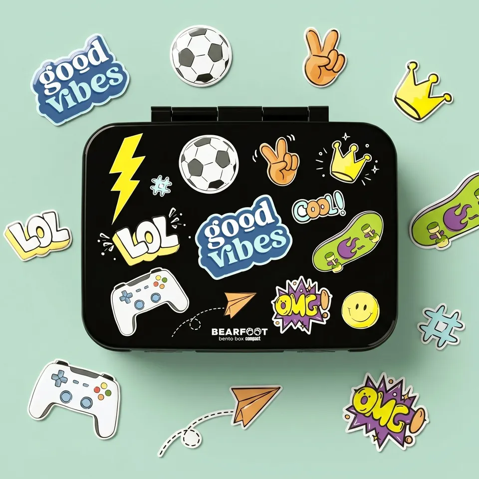 bearfoot-bento-brotdose-1000-ml-sticker-schwarz-f-cher image 1