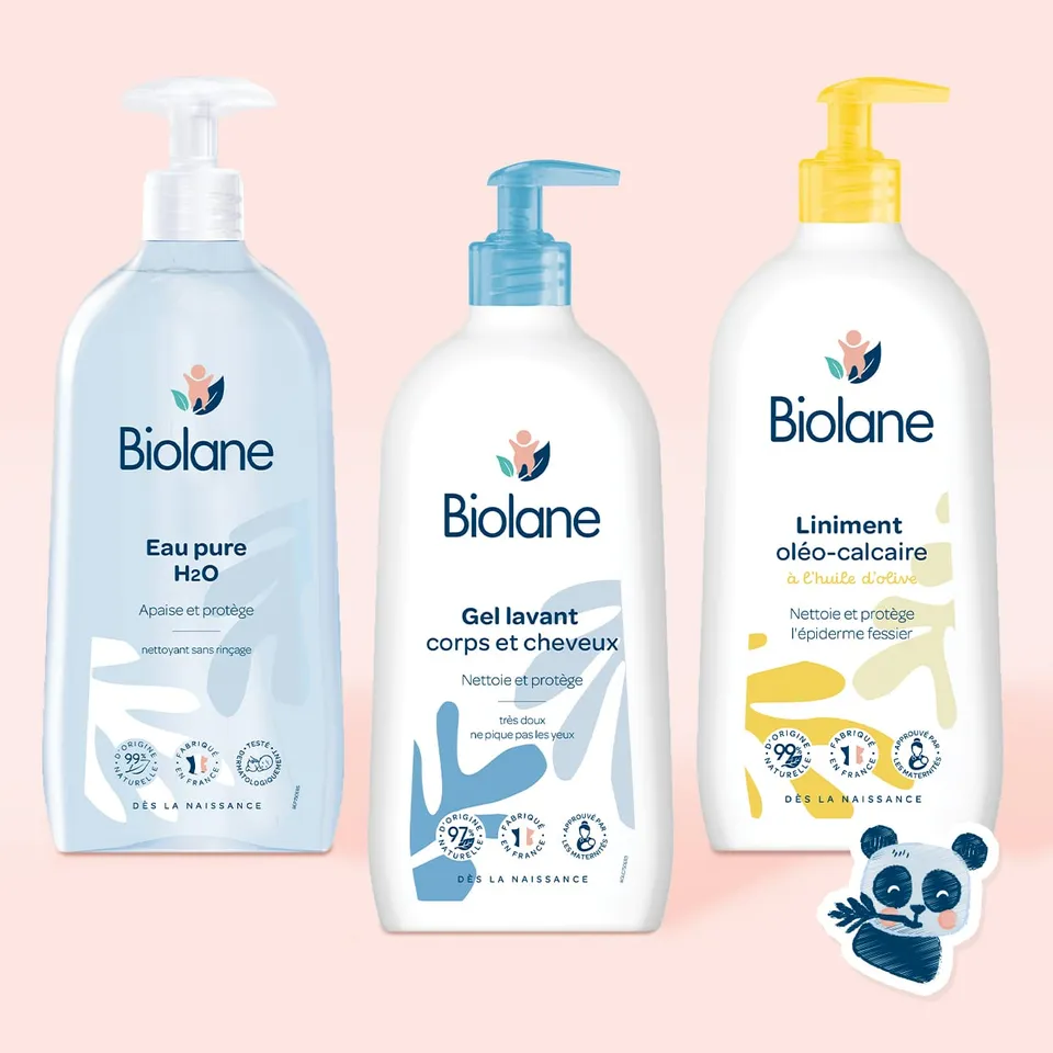 biolane-trio-babypflegeset-waschgel-wasser-liniment image 1