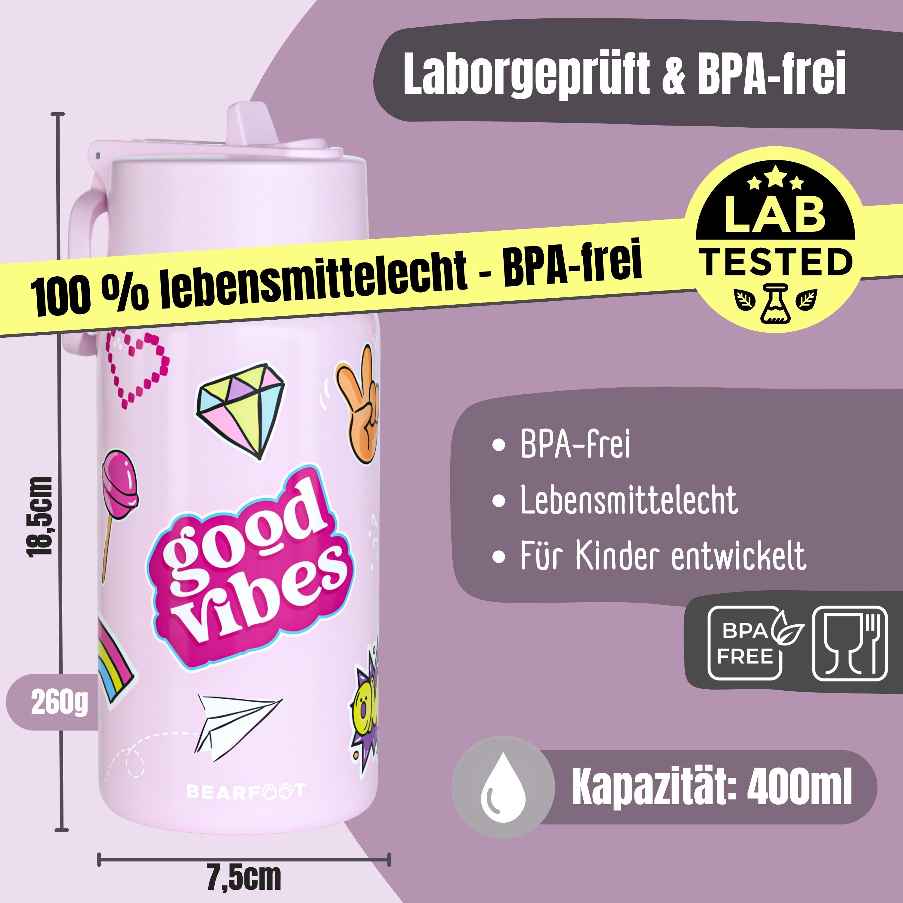 bearfoot-isolierflaschen-sticker-trinkflasche-400ml-lila-strohhalm image 4