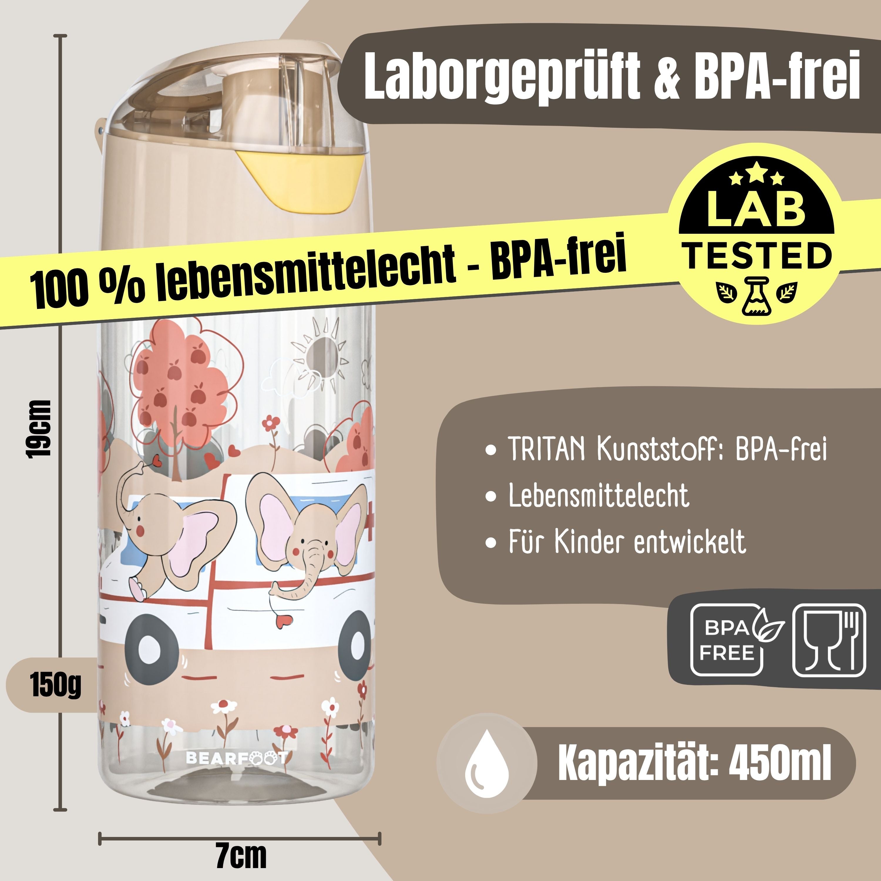 bearfoot-trinkflaschen-kinder-trinkflasche-elefant-450-ml-bpa-frei image 3