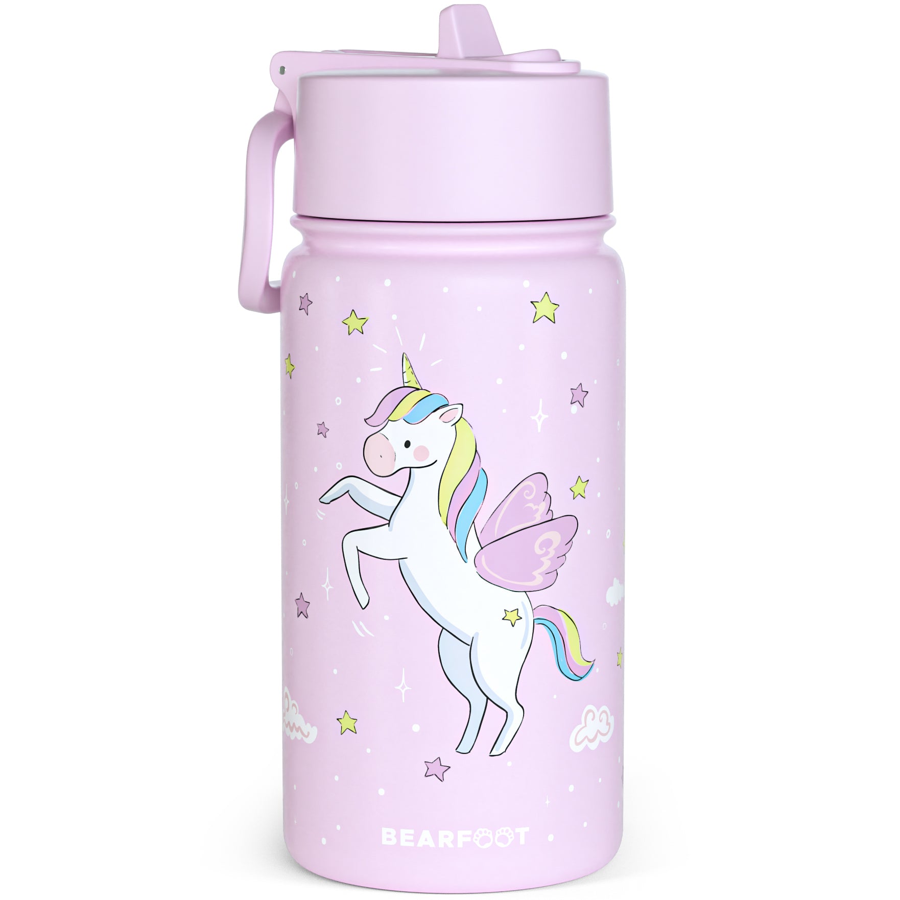 bearfoot-isolierflaschen-einhorn-lila-thermo-trinkflasche-400ml image 2