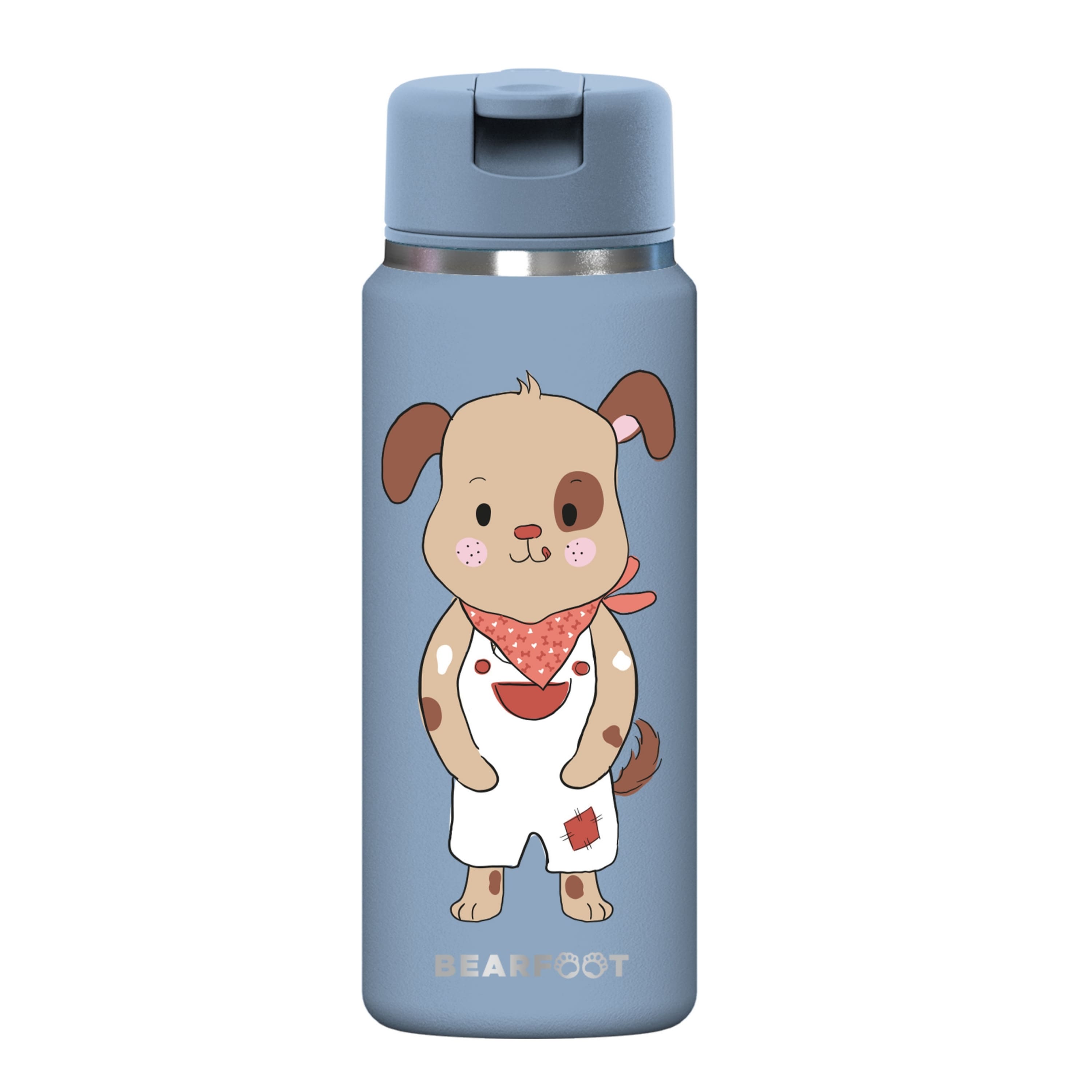 bearfoot-tiny-thermo-trinkflasche-edelstahl-hund-blau-200ml image 3