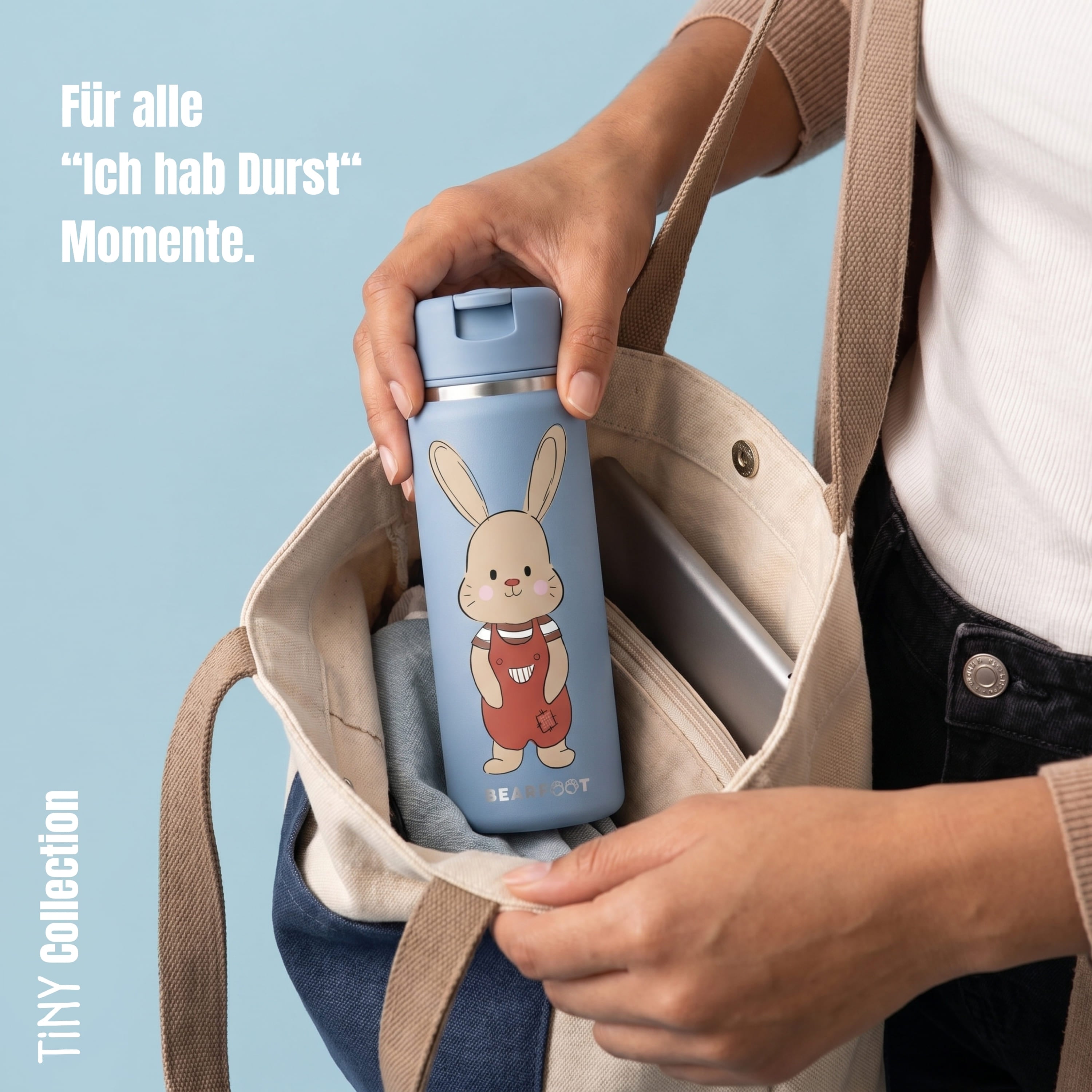 bearfoot-tiny-hase-trinkflasche-edelstahl-200ml-isoliert image 8