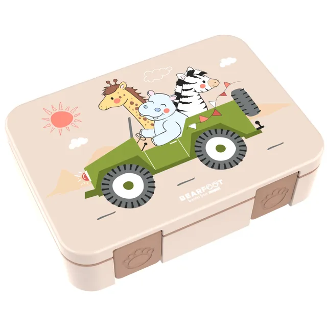bearfoot-bento-box-compact-brotdose-safari-braun-950-ml-mit-f-chern image 1