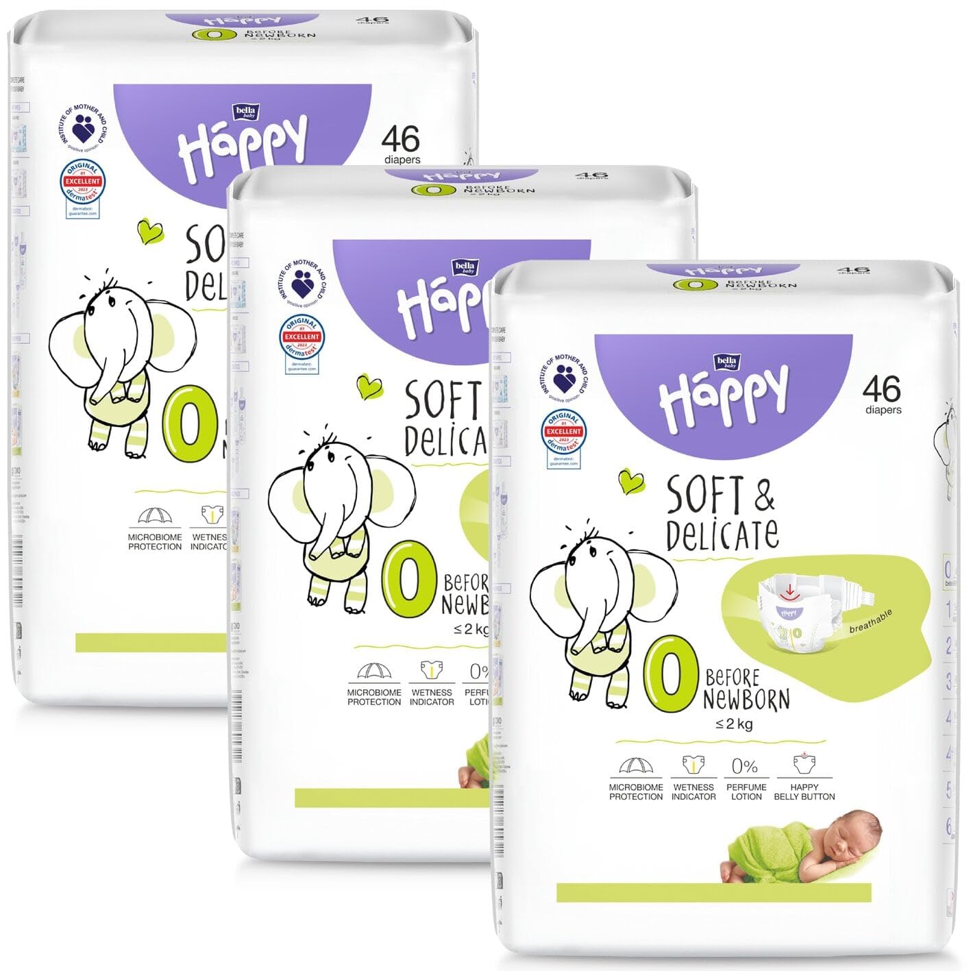 bella-baby-happy-soft-delicate-windeln-gr-0-2kg-138-stk image 1