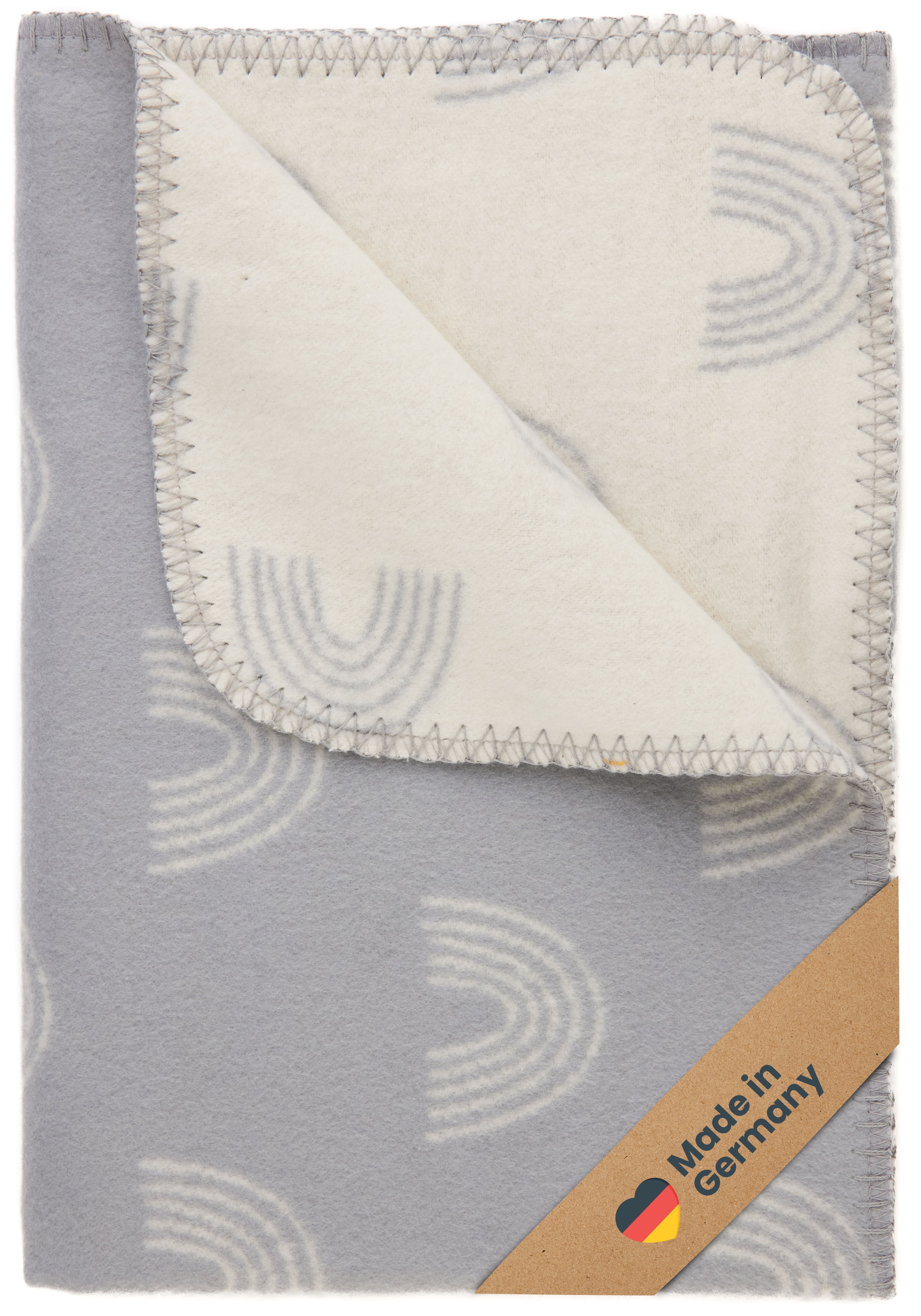 bearfoot-babydecke-bio-baumwolle-regenbogen-grau-100x75-made-in-germany image 1