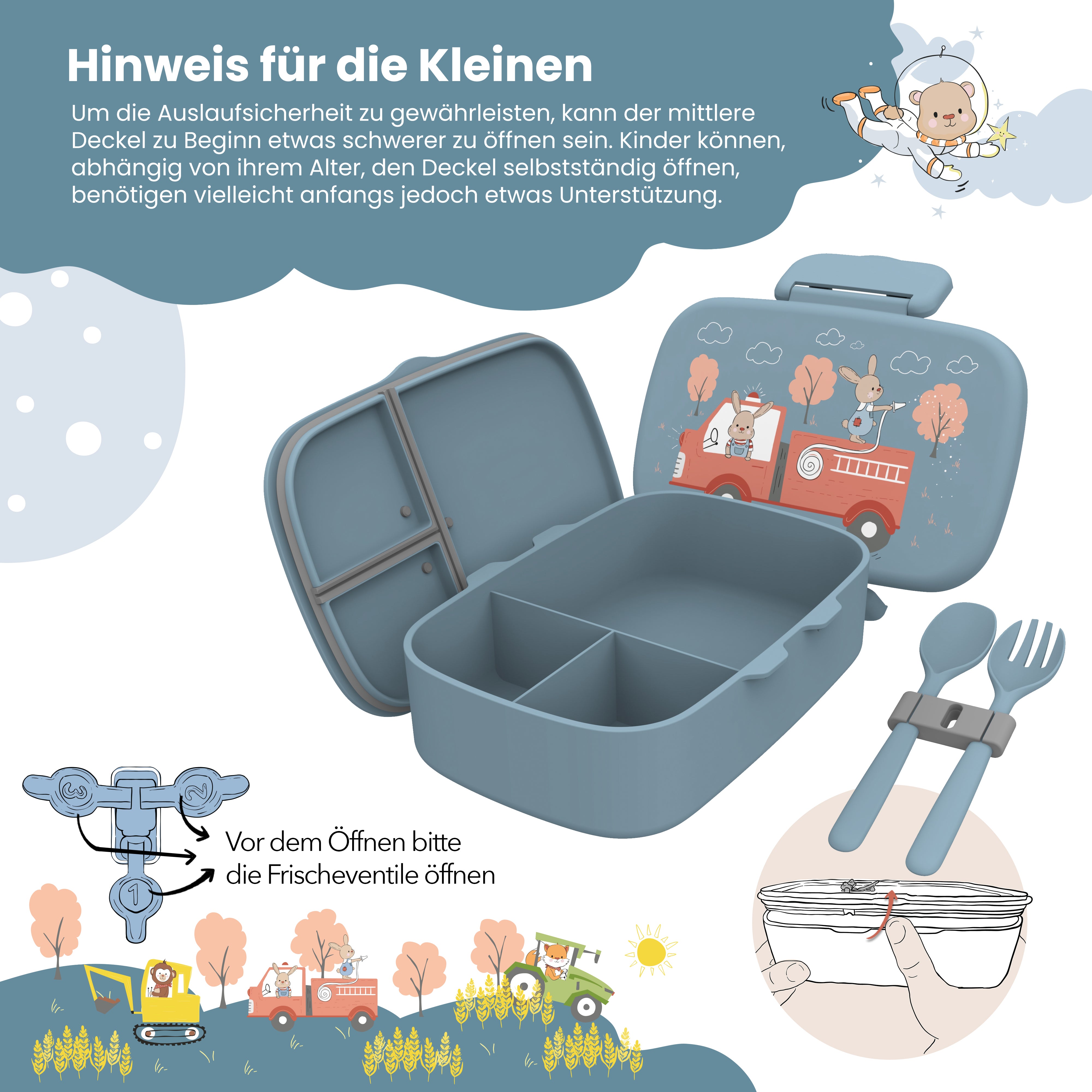 bearfoot-brotdose-kinder-feuerwehr-mit-f-chern-auslaufsicher-set image 4