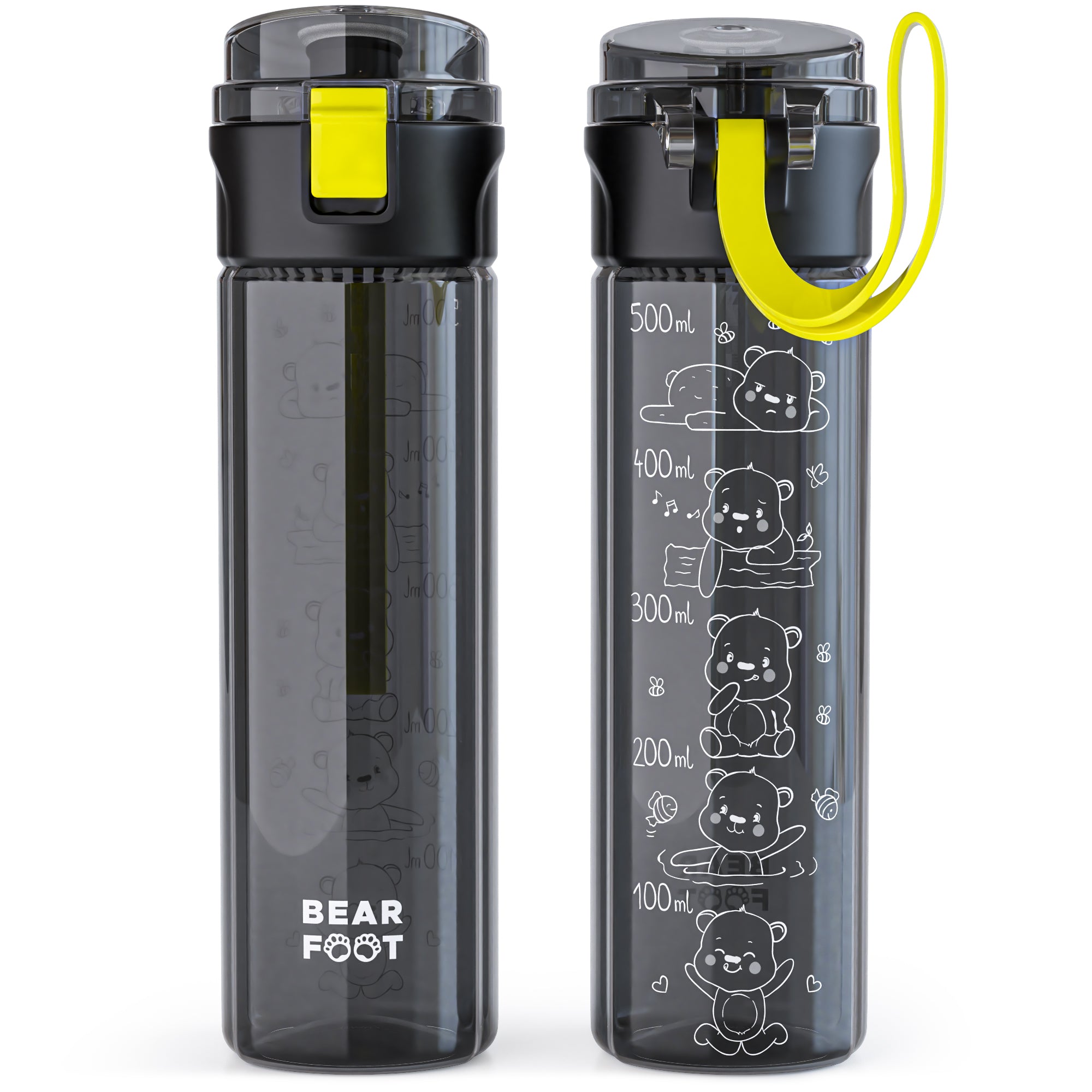 bearfoot-trinkflaschen-logo-kinder-trinkflasche-500-ml-schwarz image 3