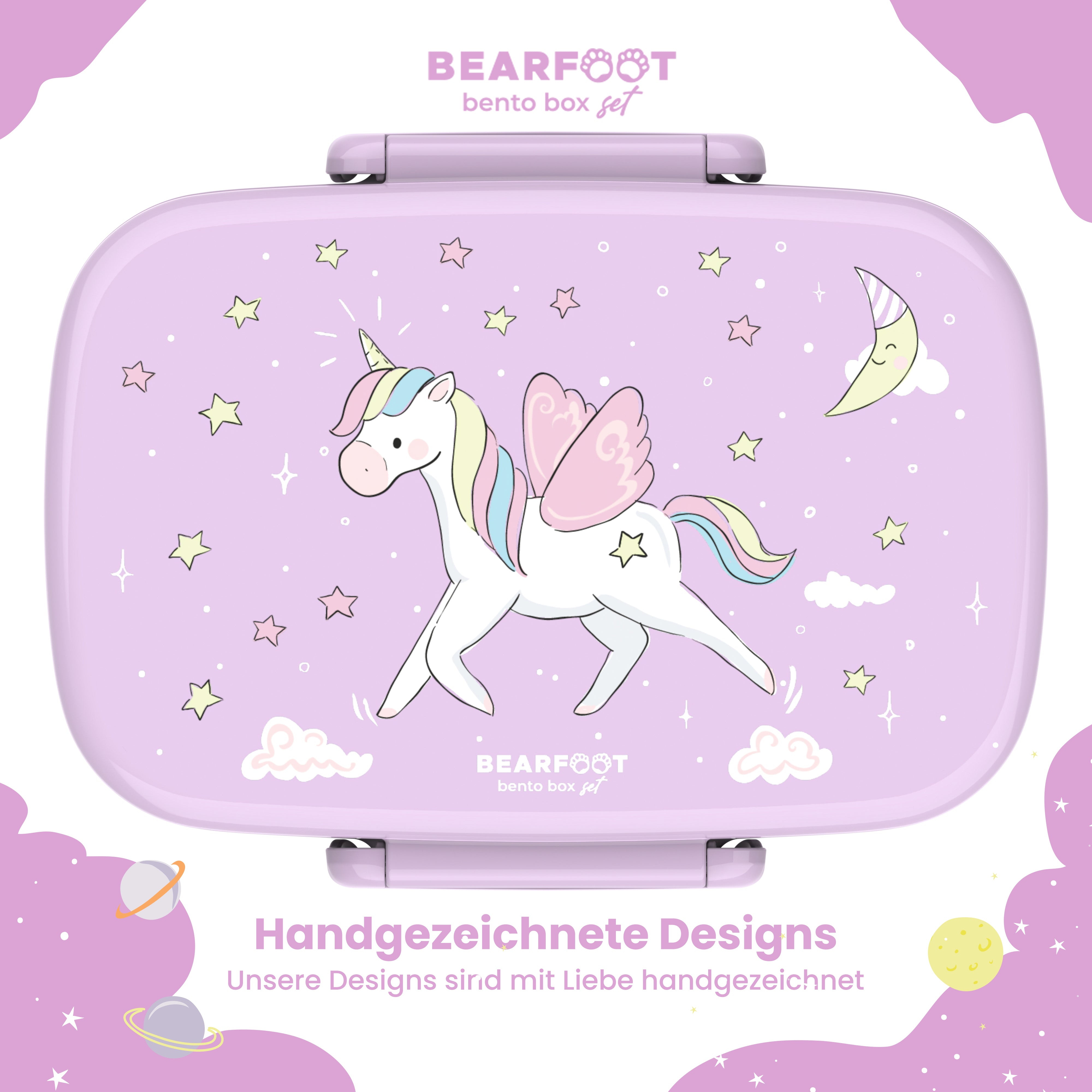 bearfoot-bundle-einhorn-bento-box-set-trinkflasche-450-ml image 3