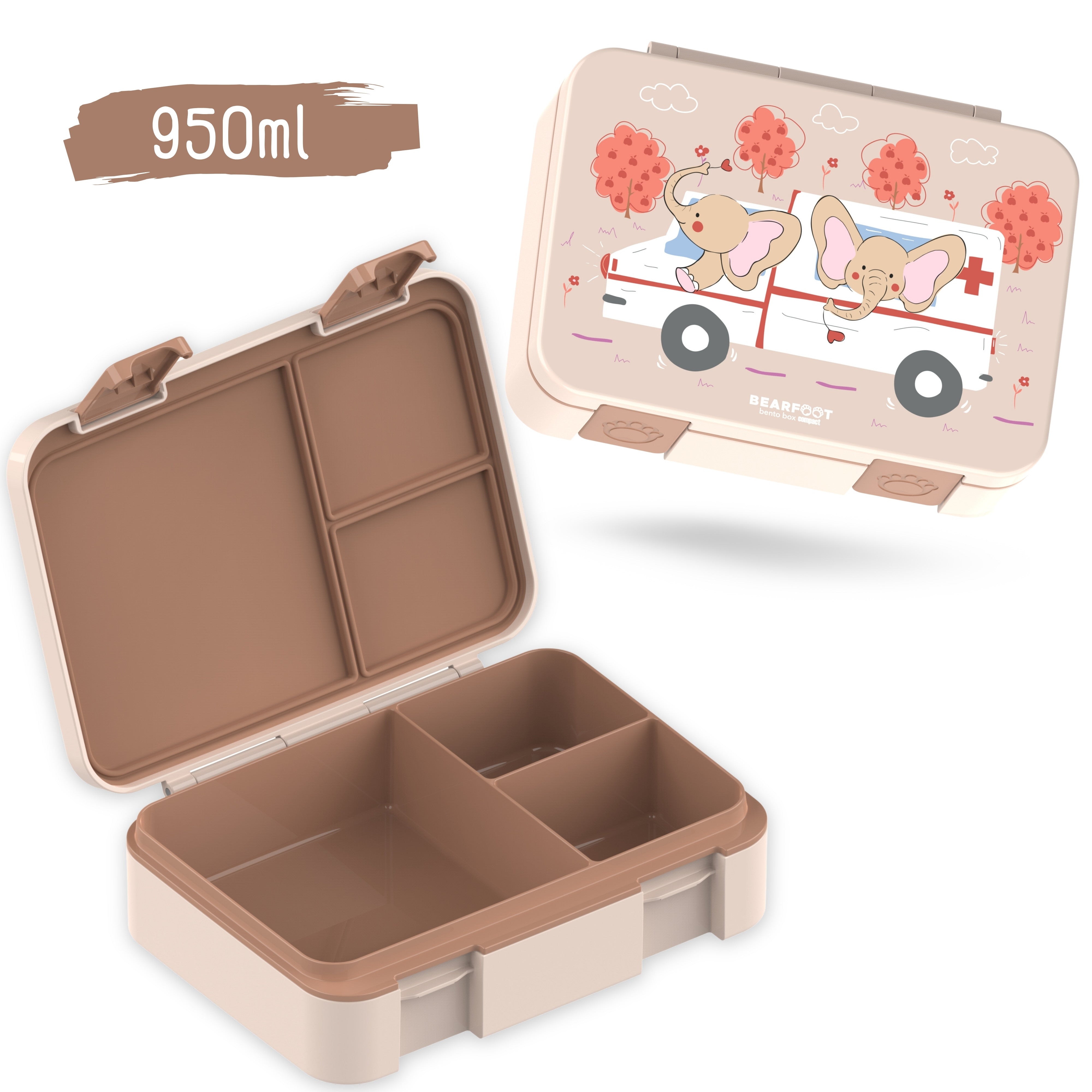 bearfoot-brotdose-krankenwagen-bento-950ml-auslaufsicher image 2