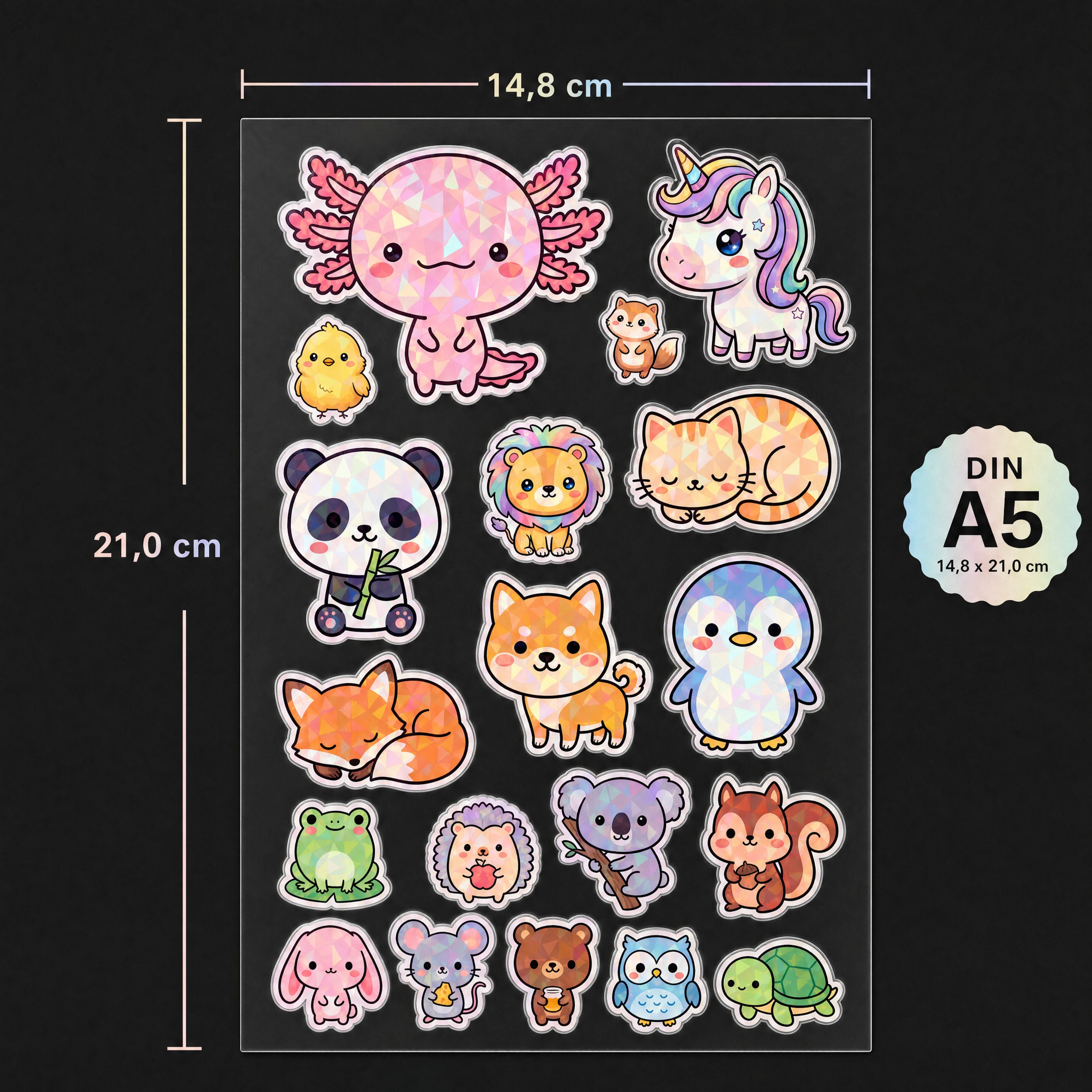 bearfoot-accessoires-premium-sticker-holografisch-din-a5-kawaii image 5