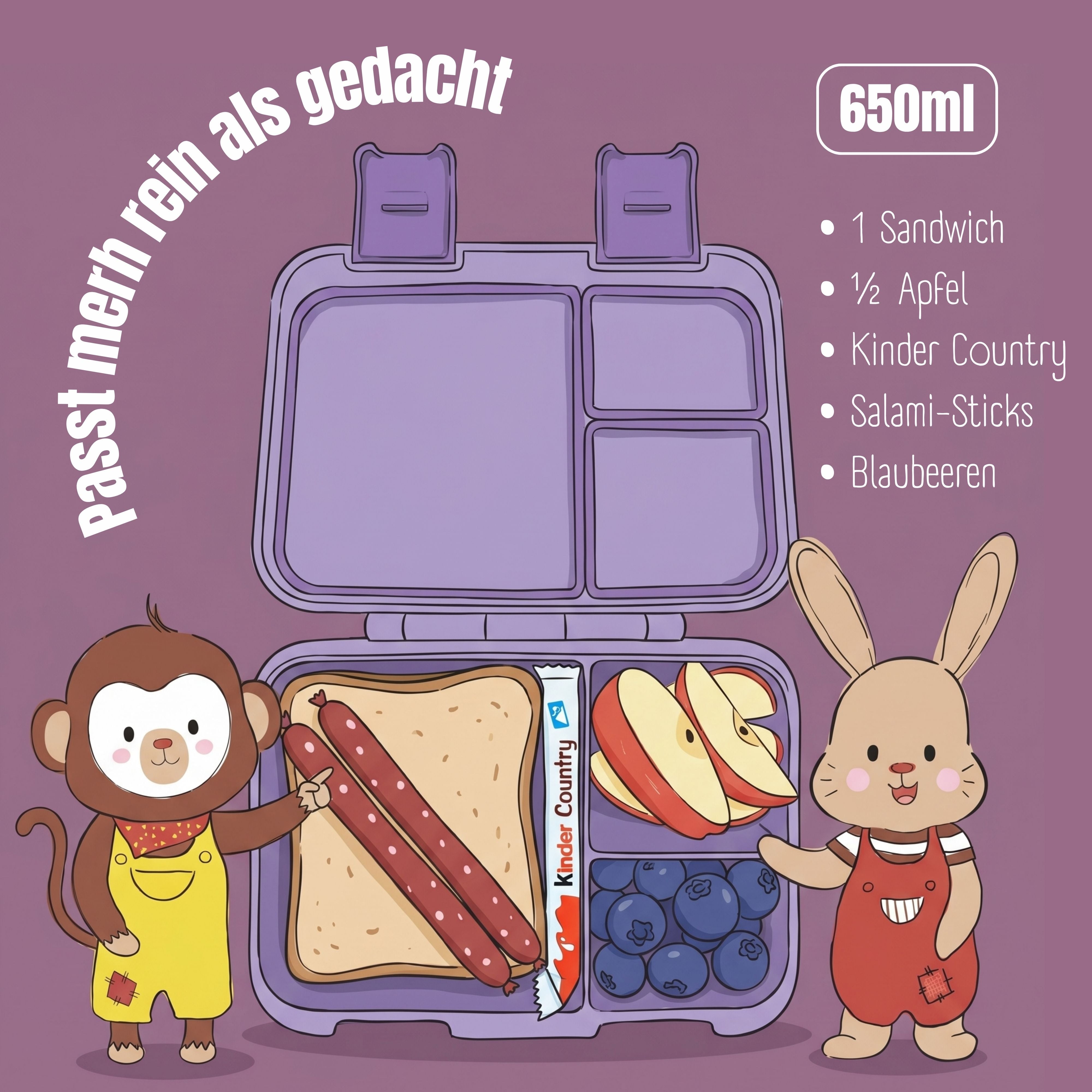 bearfoot-bento-box-compact-lila-brotdose-kinder-1000-ml-f-cher image 4