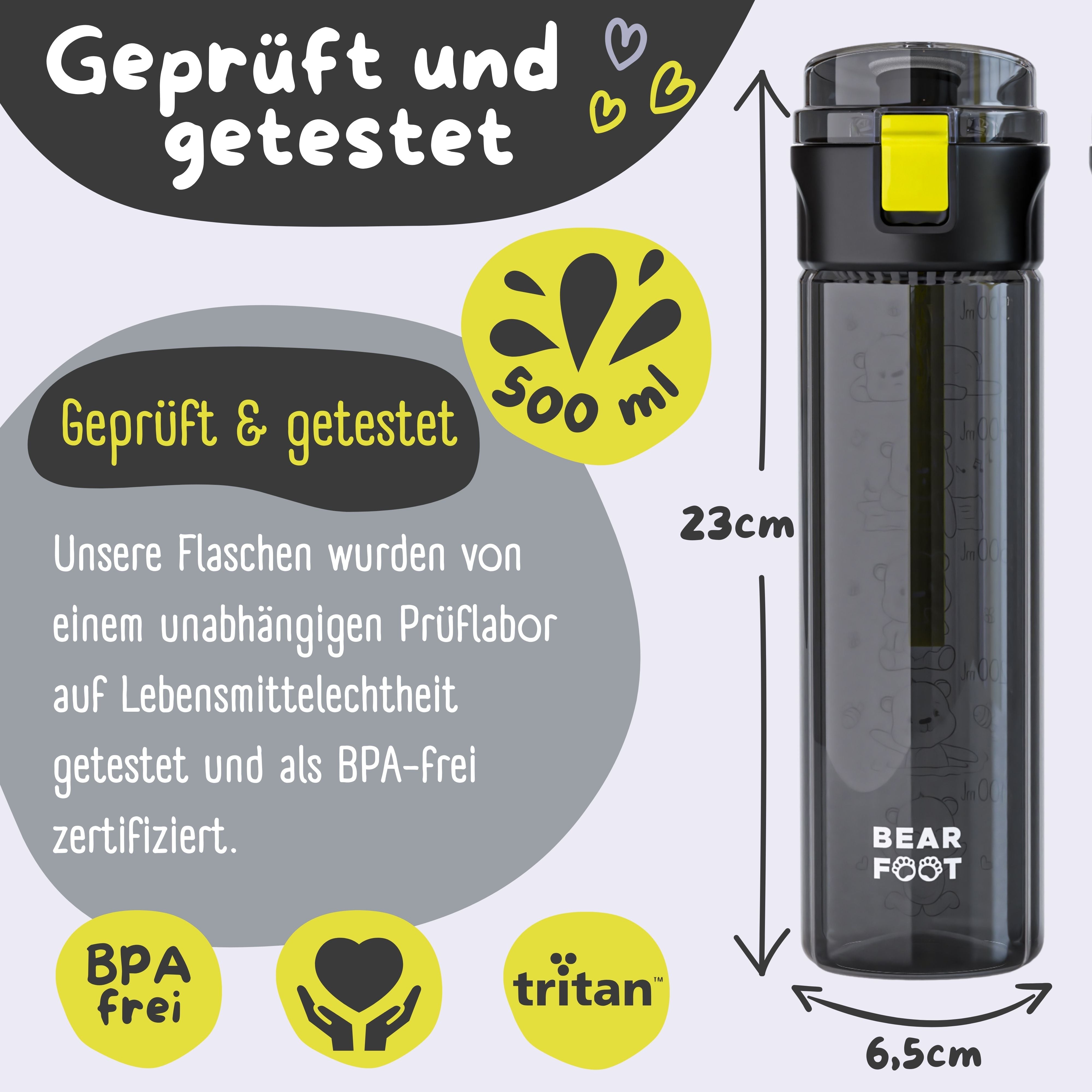 bearfoot-trinkflaschen-logo-kinder-trinkflasche-500-ml-schwarz image 5