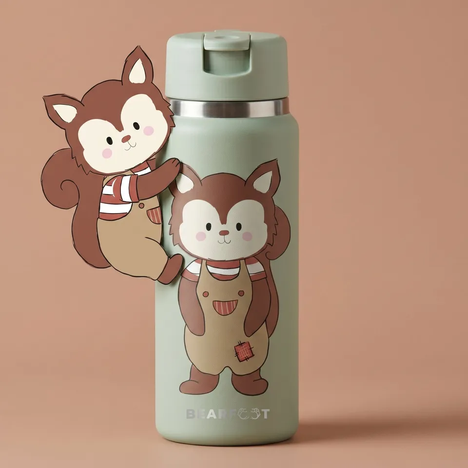 bearfoot-tiny-eichh-rnchen-trinkflasche-edelstahl-200-ml image 1