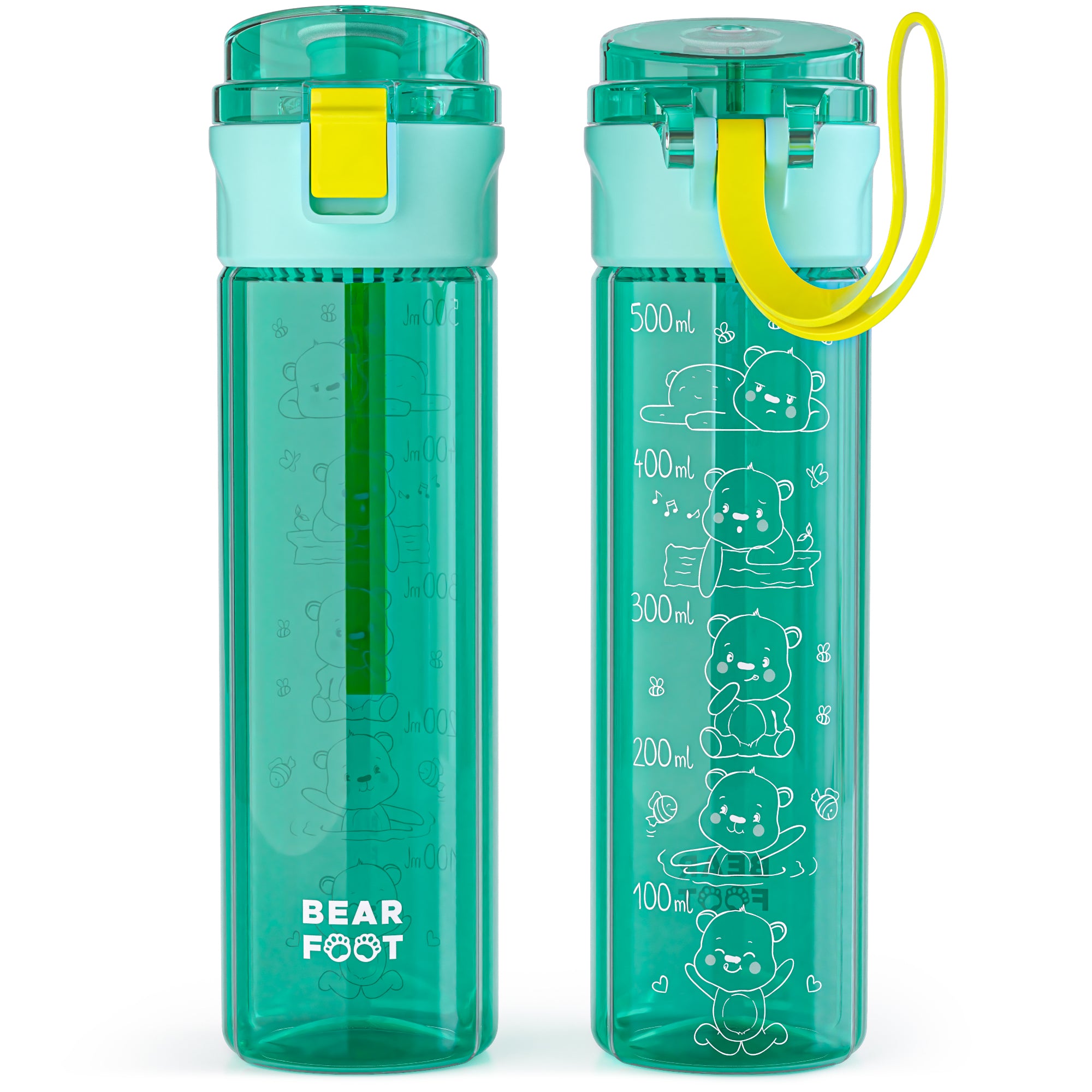 bearfoot-trinkflaschen-logo-mint-kinderflasche-500ml-bpa-frei image 2