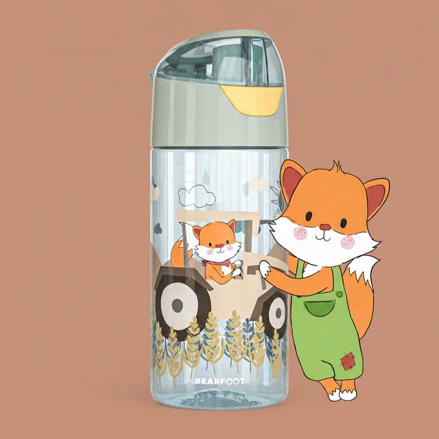 bearfoot-trinkflaschen-traktor-sage-kindertrinkflasche-450ml-tritan image 1