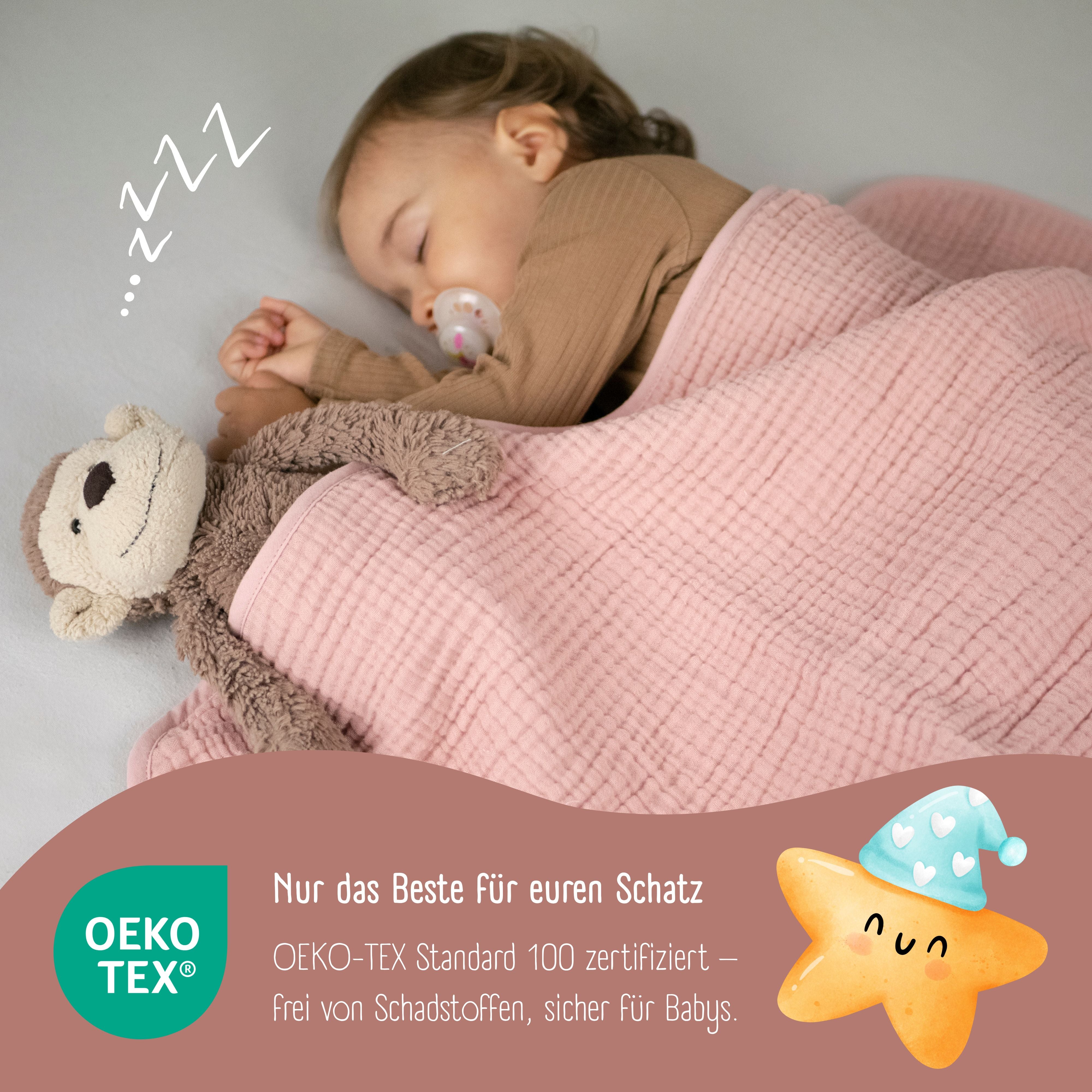 bearfoot-babydecke-musselin-fleece-rosa-kuscheldecke image 4