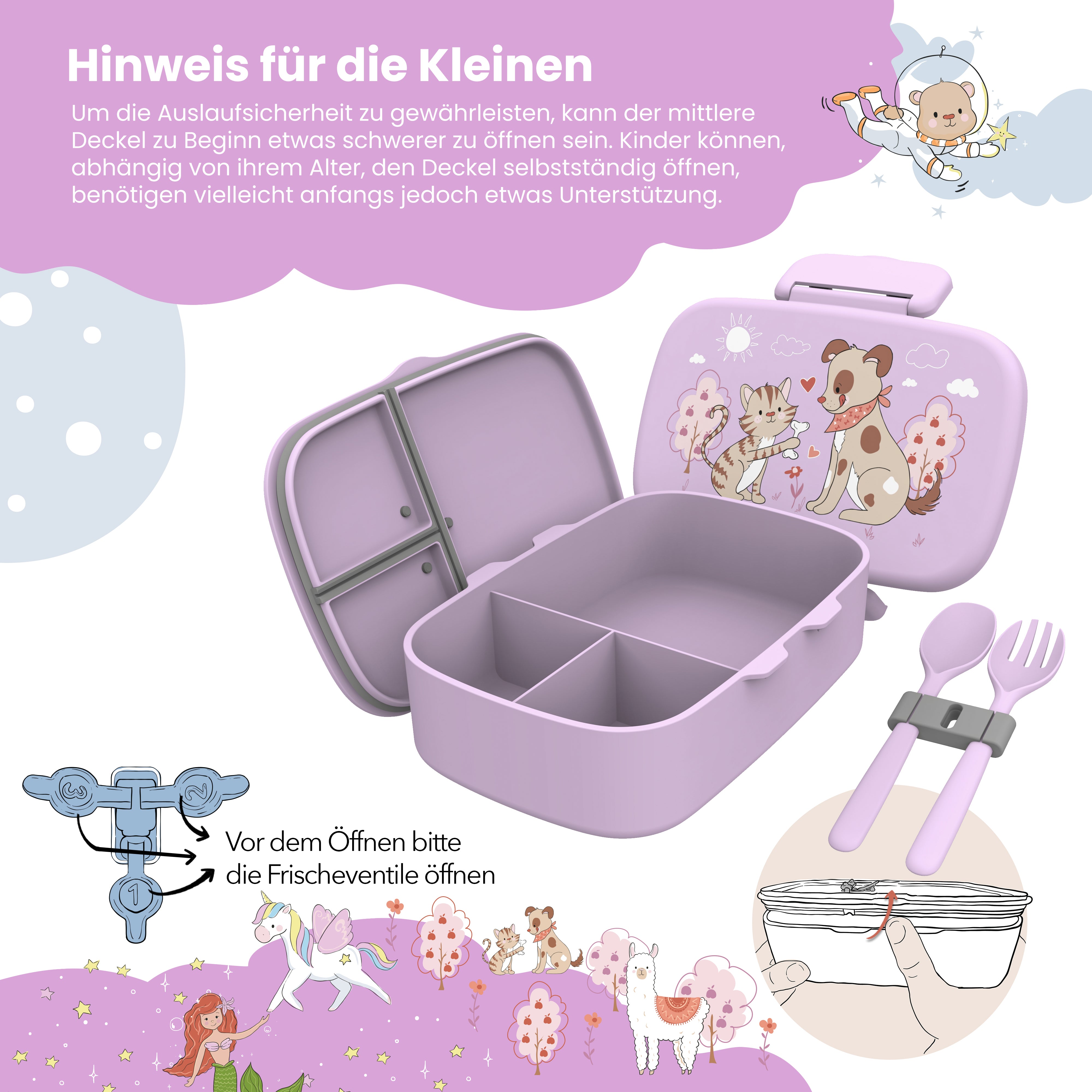 bearfoot-bento-brotdose-kinder-hund-katze-f-cher-lila image 4