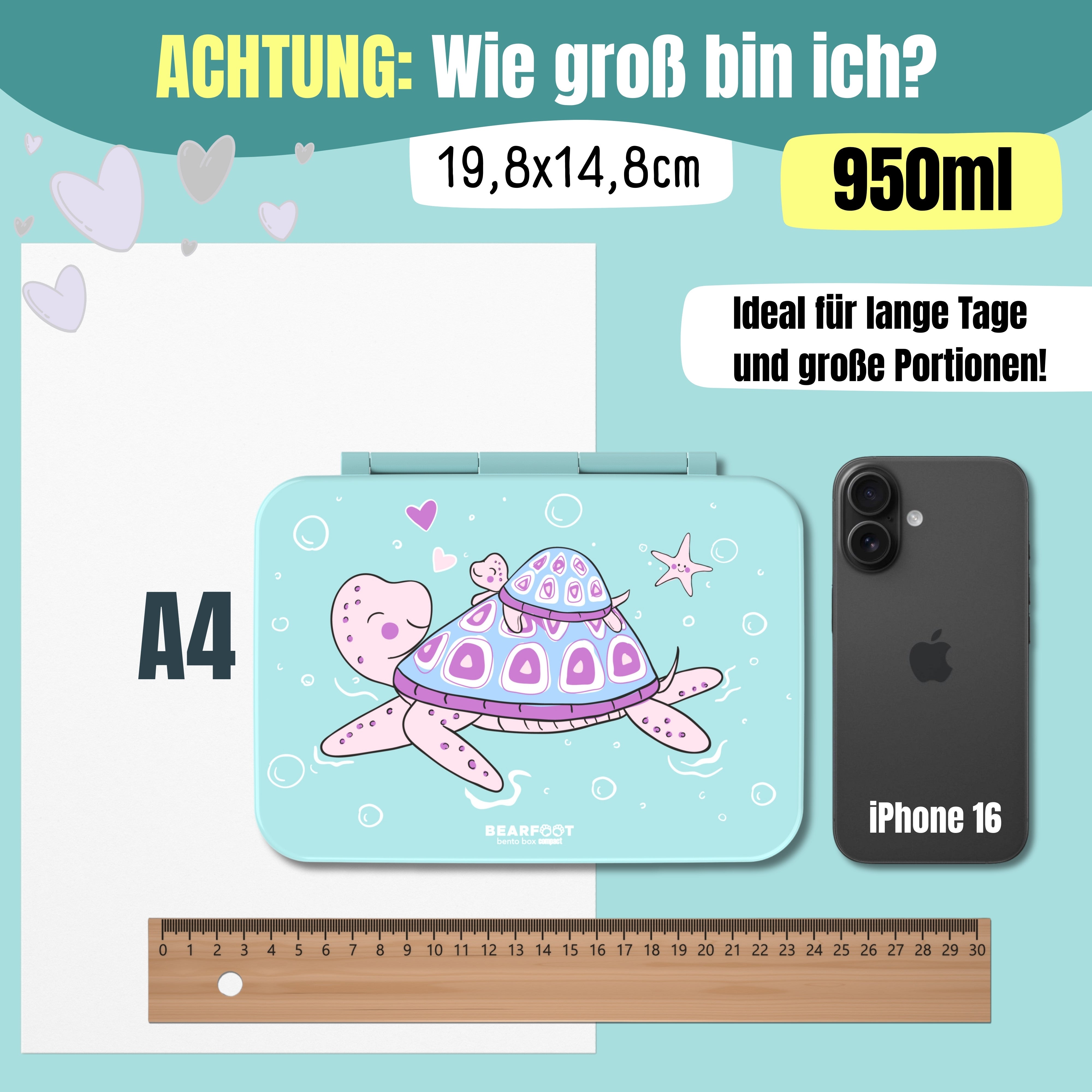 bearfoot-bento-brotdose-950-ml-schildkr-te-mit-f-chern image 7