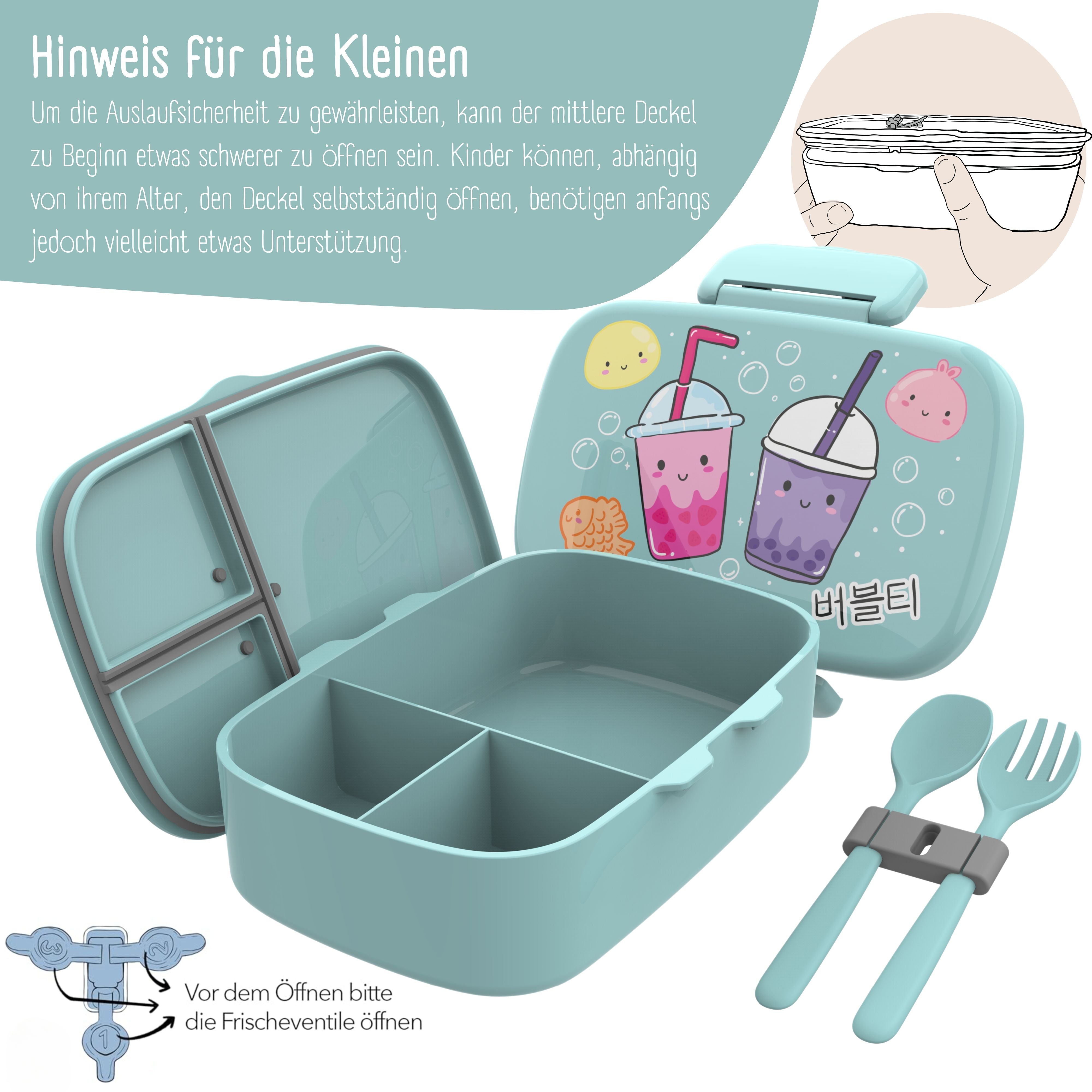bearfoot-brotdosen-bento-brotdose-bubble-tea-mint-mit-besteck image 5
