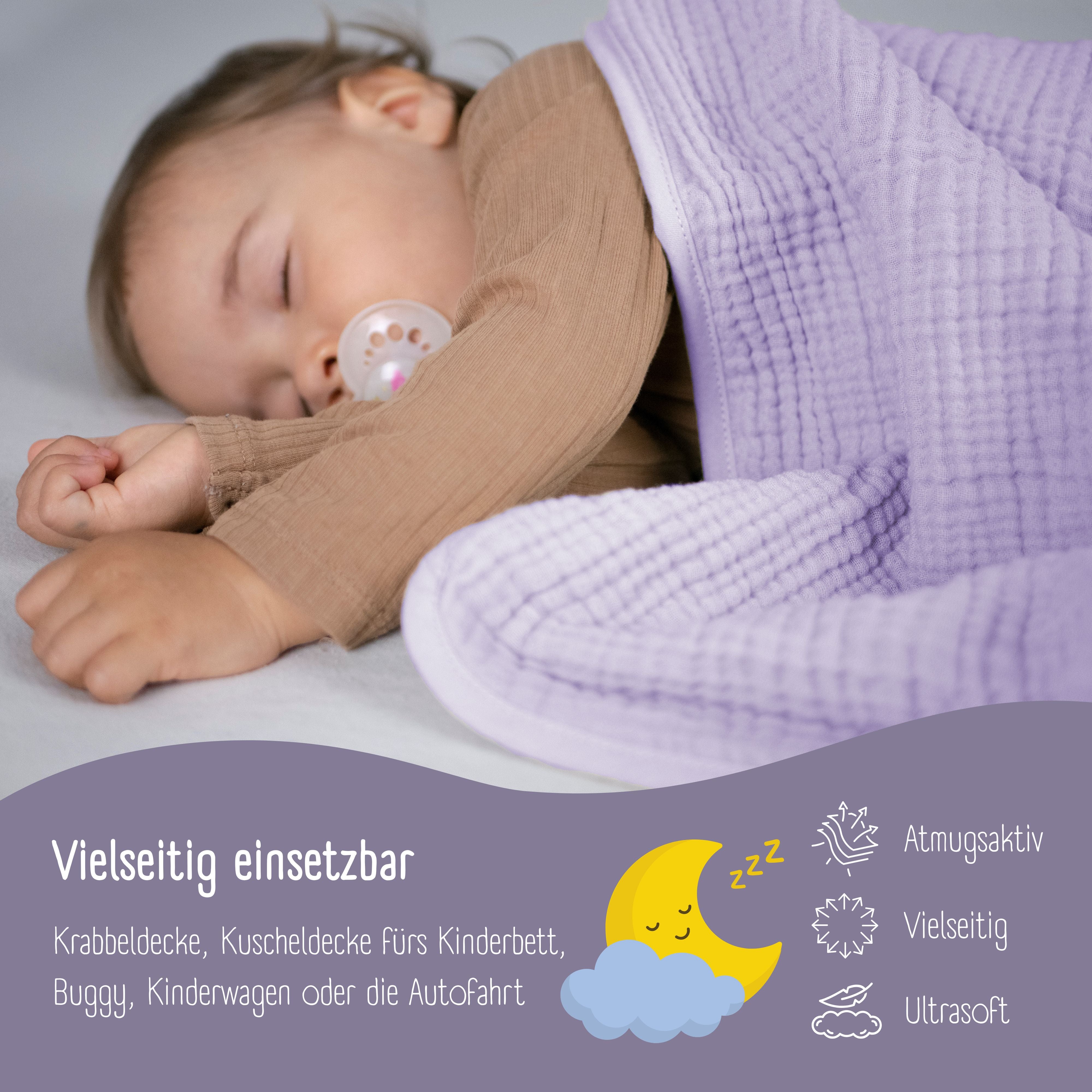 bearfoot-babydecke-musselin-fleece-lila-flauschige-kuscheldecke-wende image 6