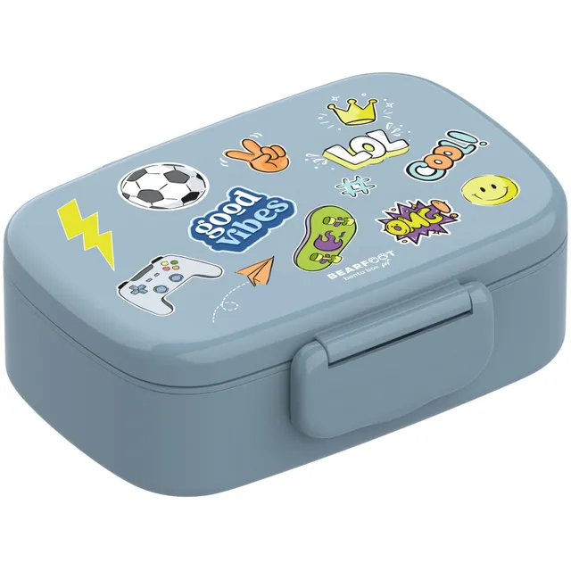 bearfoot-brotdose-kinder-mit-f-chern-bento-blau-sticker-auslaufsicher image 1