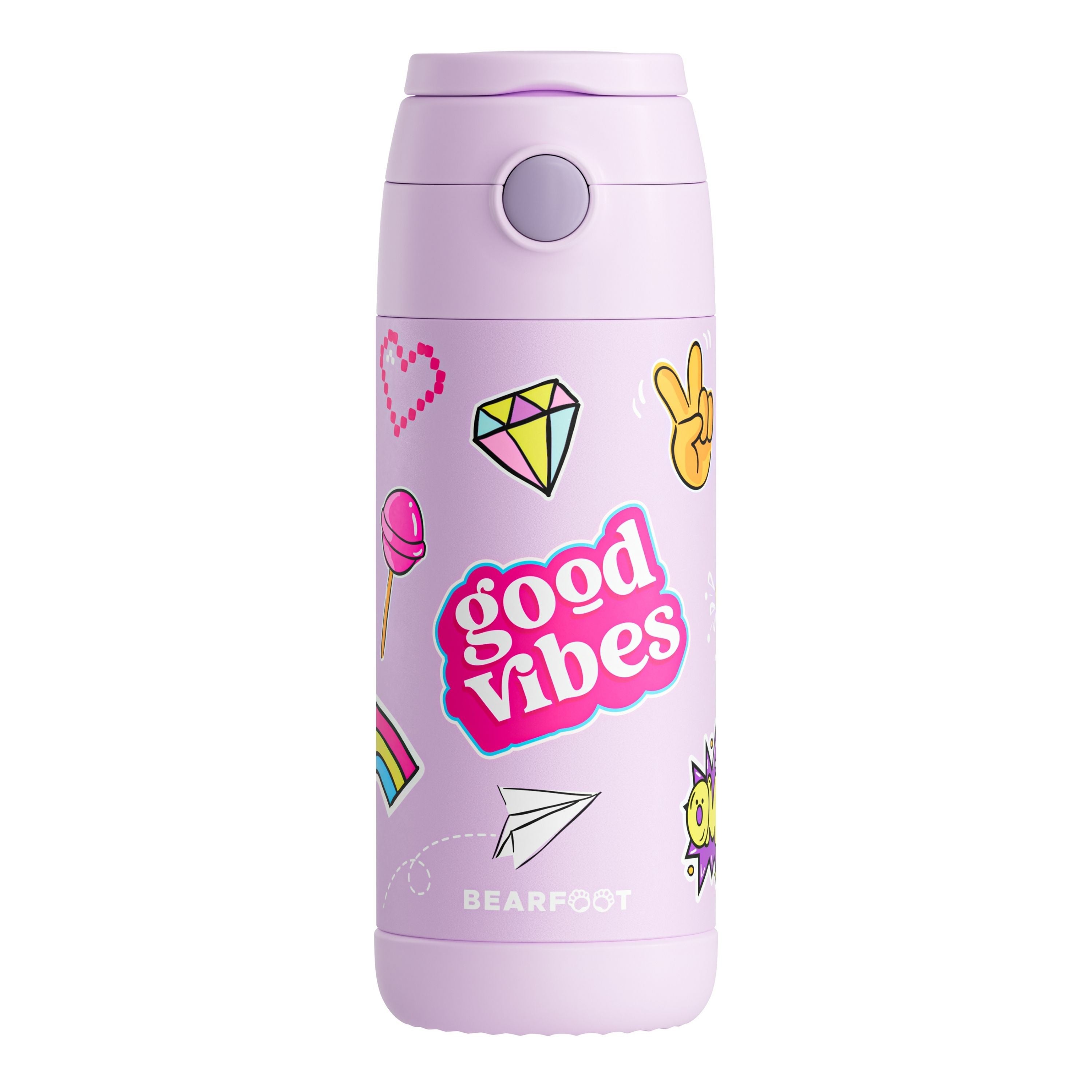 bearfoot-isolierflasche-thermo-trinkflasche-sticker-lila-350-ml image 3