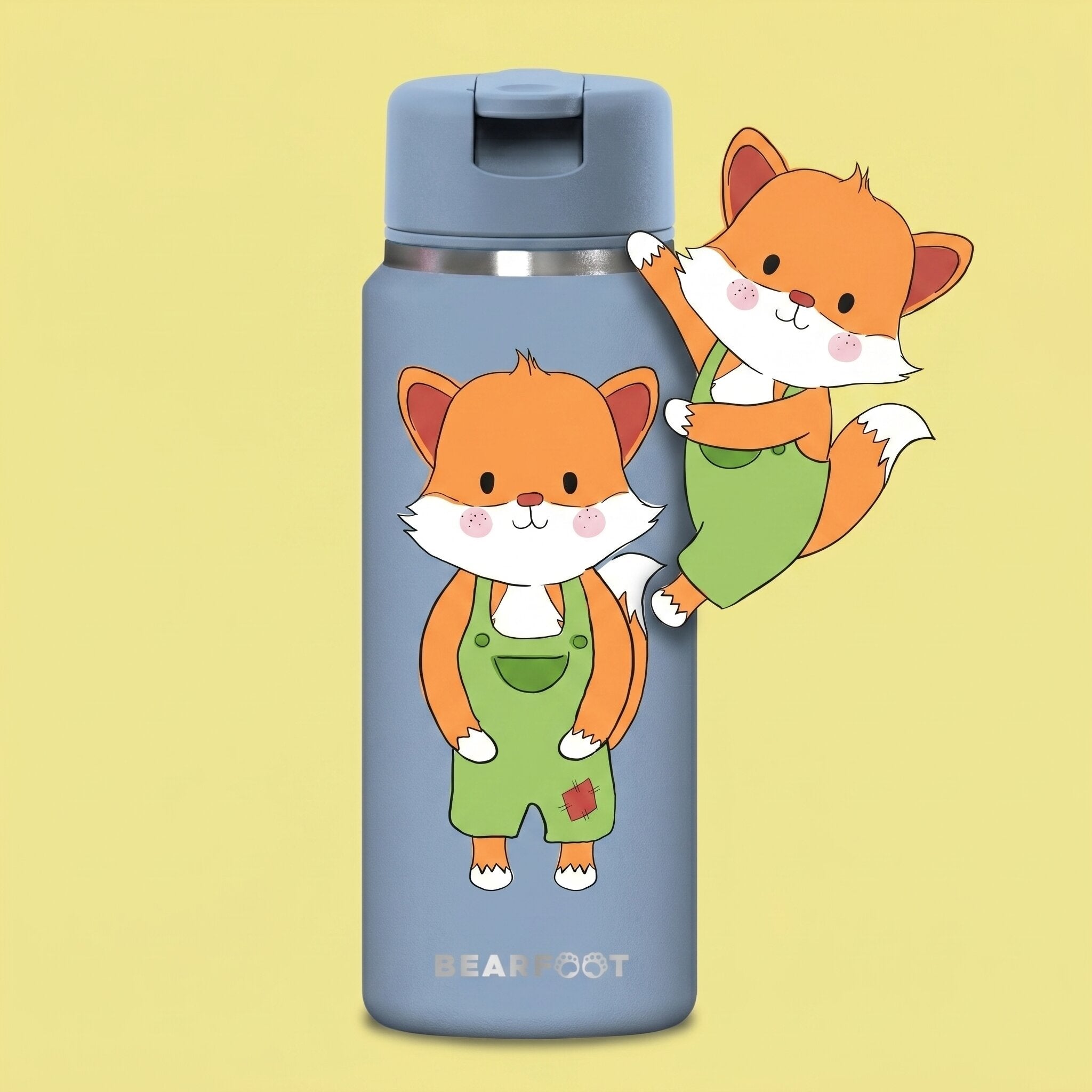 bearfoot-tiny-thermo-trinkflasche-edelstahl-200ml-fuchs image 1