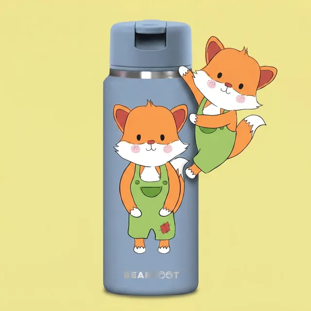 bearfoot-tiny-thermo-trinkflasche-edelstahl-200ml-fuchs image 1