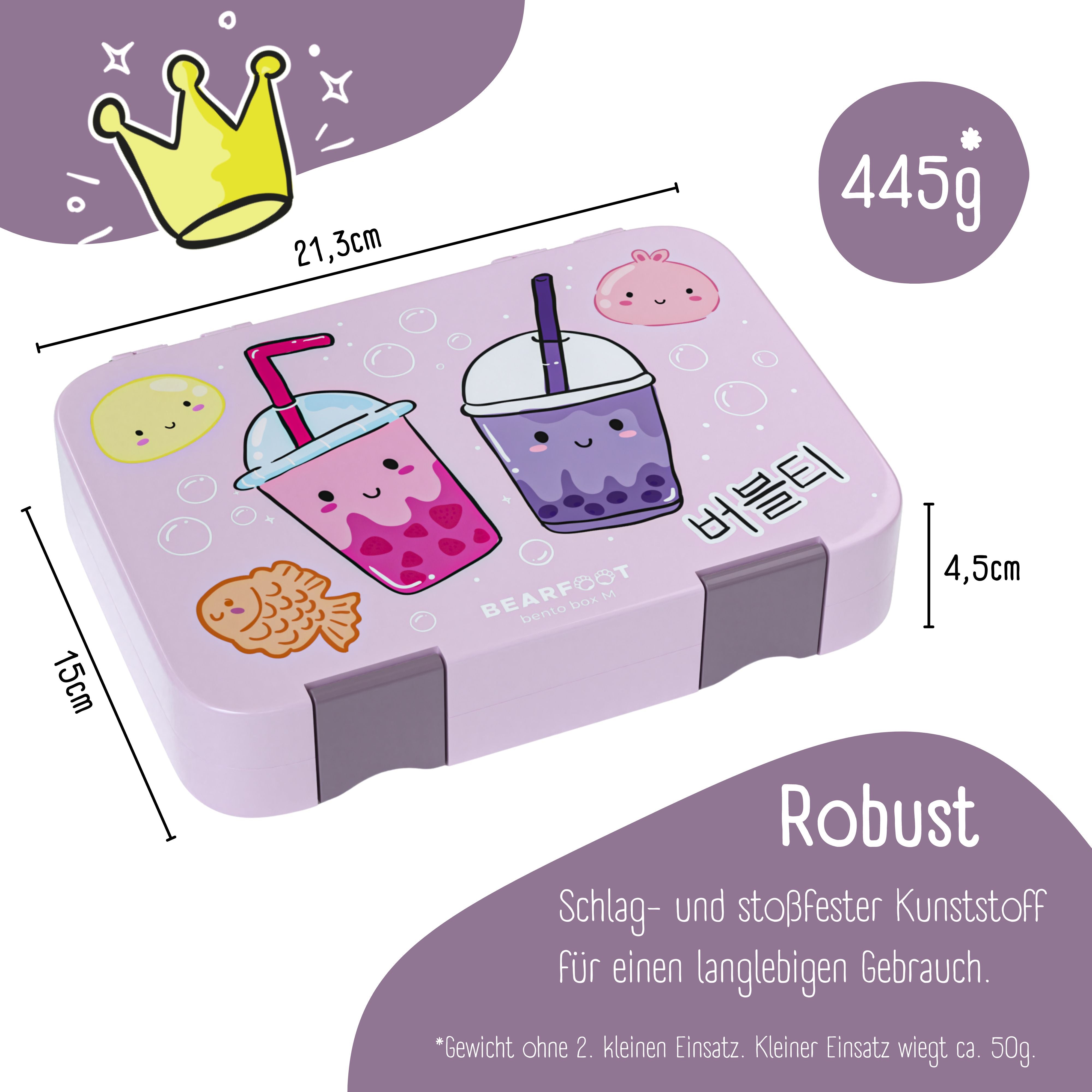 bearfoot-brotdose-kinder-bubble-tea-lila-bento-box-mit-f-chern image 7
