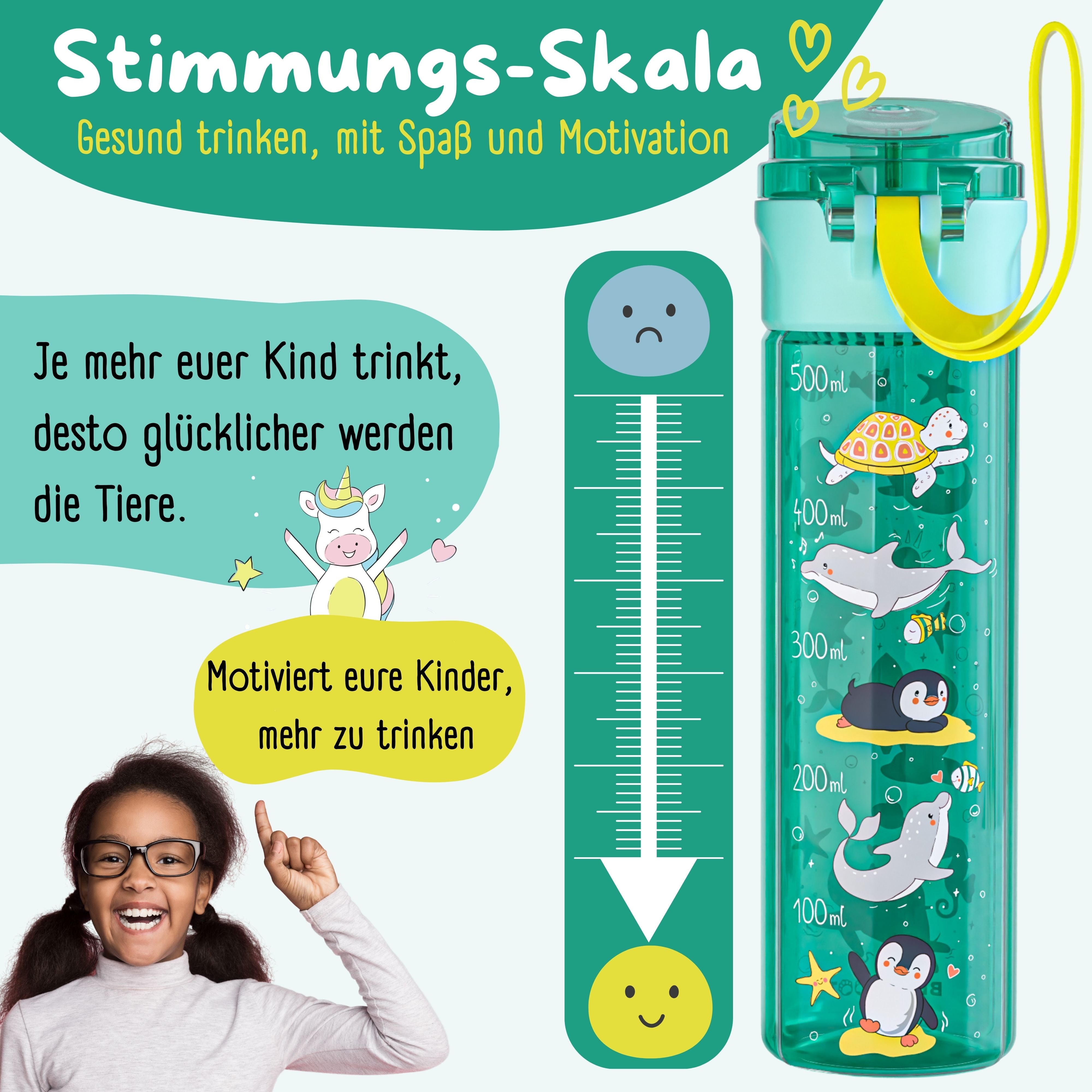 bearfoot-trinkflasche-kinder-500ml-ozean-mint-stimmungs-skala image 3