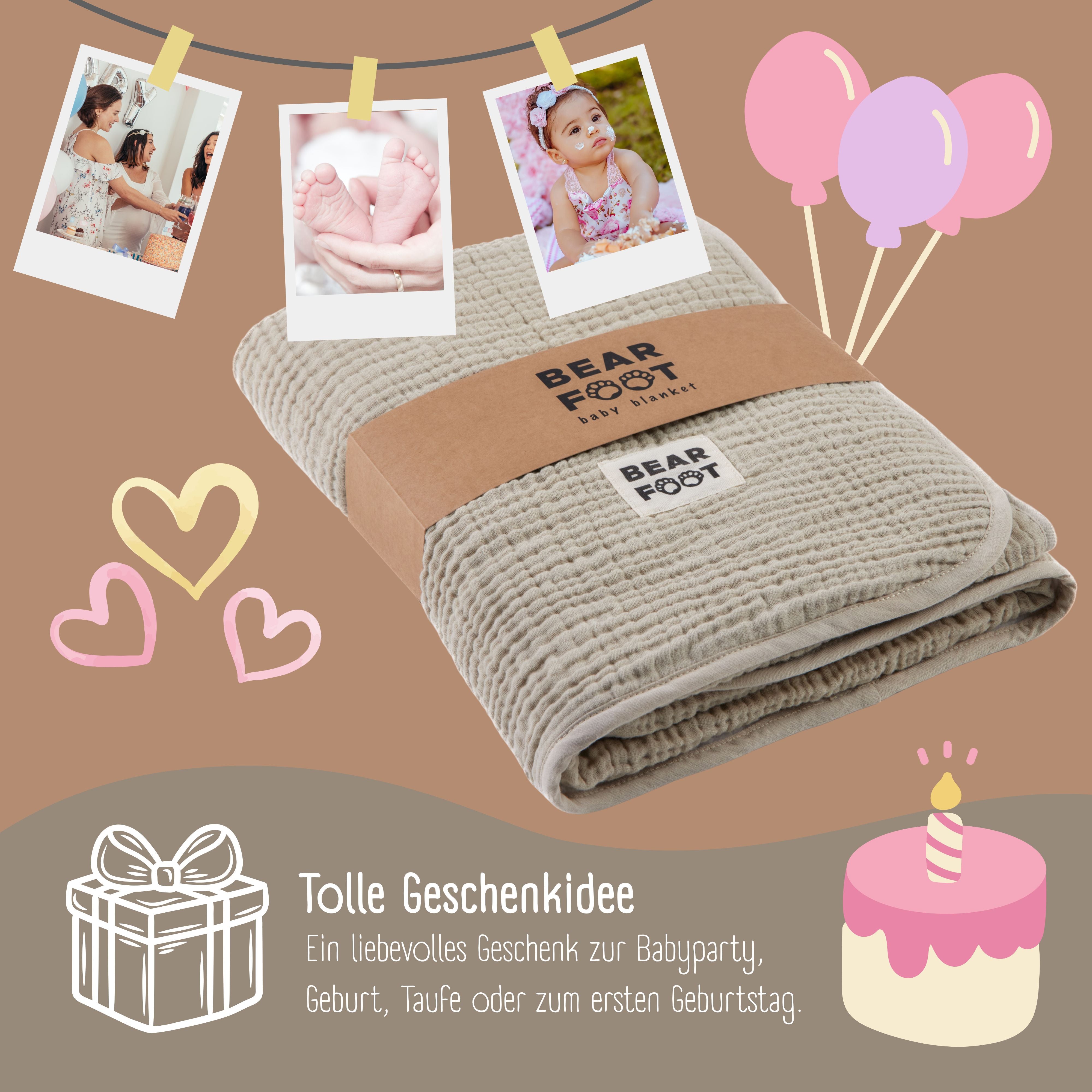 bearfoot-babydecken-musselin-fleecedecke-braun-babydecke image 5