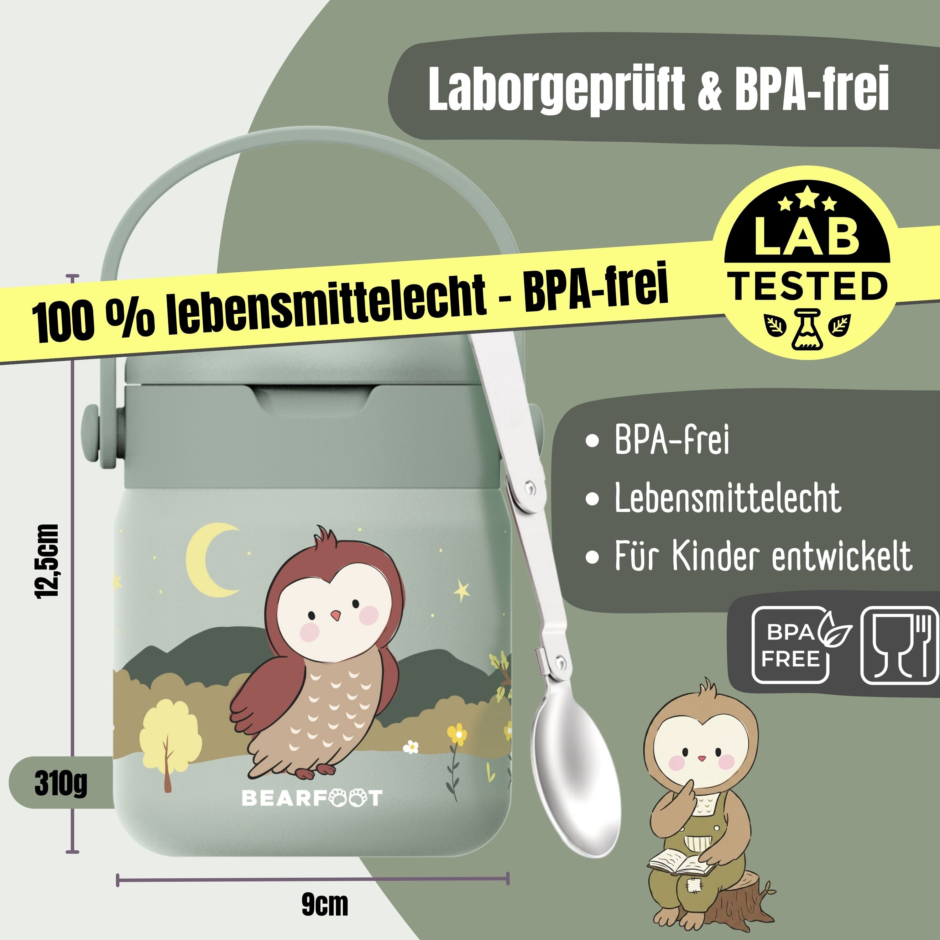 bearfoot-thermobeh-lter-kinder-eule-salbei-500-ml-edelstahl image 5