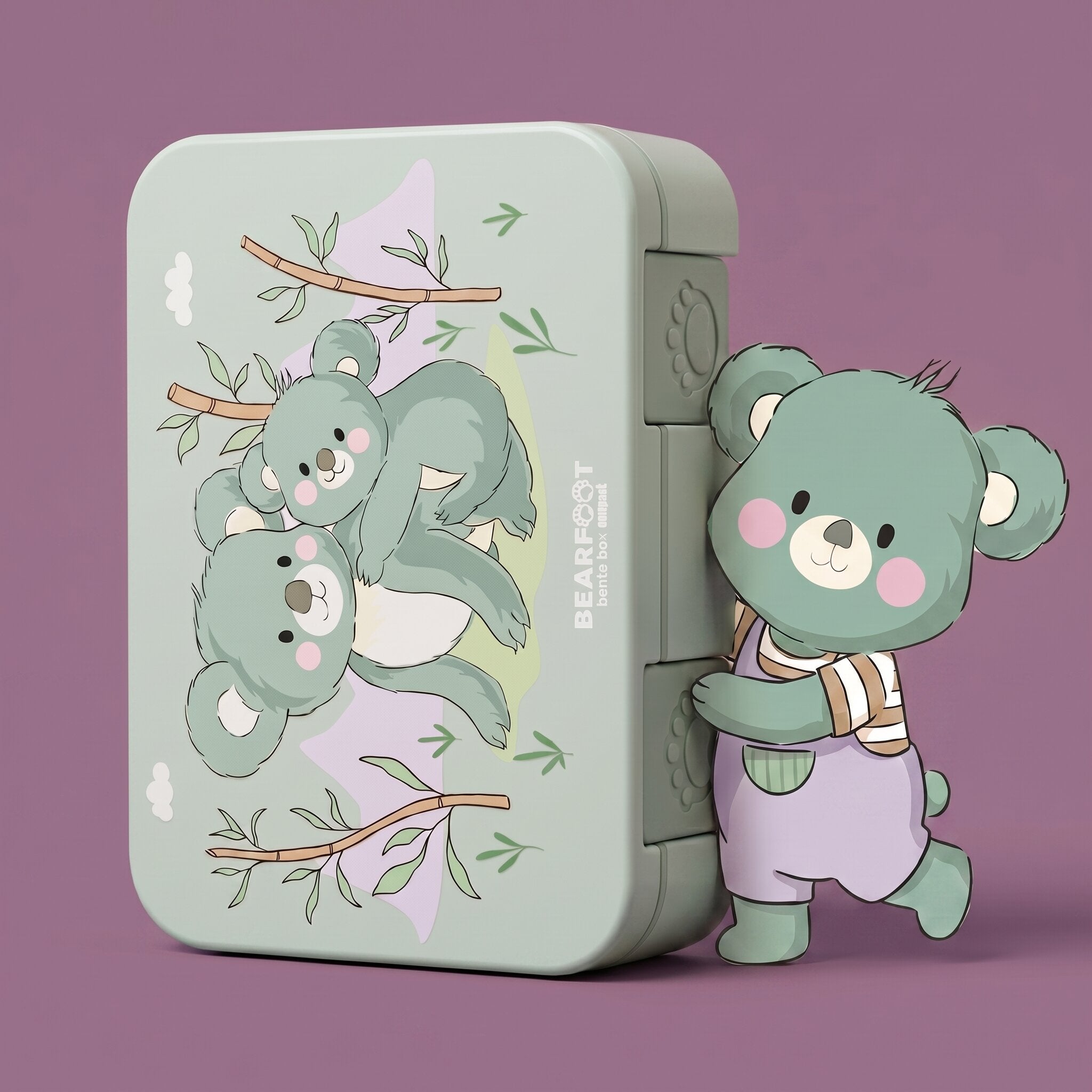 bearfoot-bento-box-compact-brotdose-650ml-koala-salbei image 1