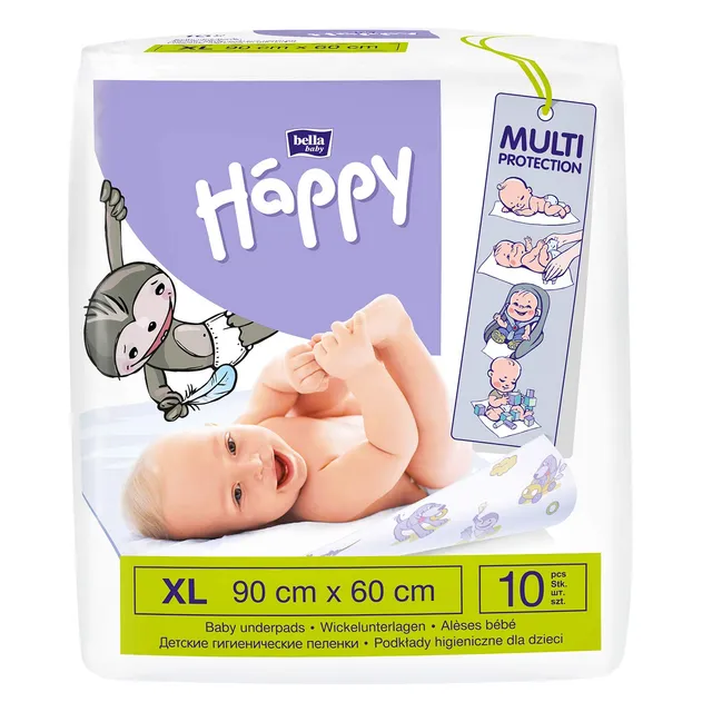 bella-baby-happy-wickelunterlagen-xl-90x60-40-stk-wasserdicht image 1