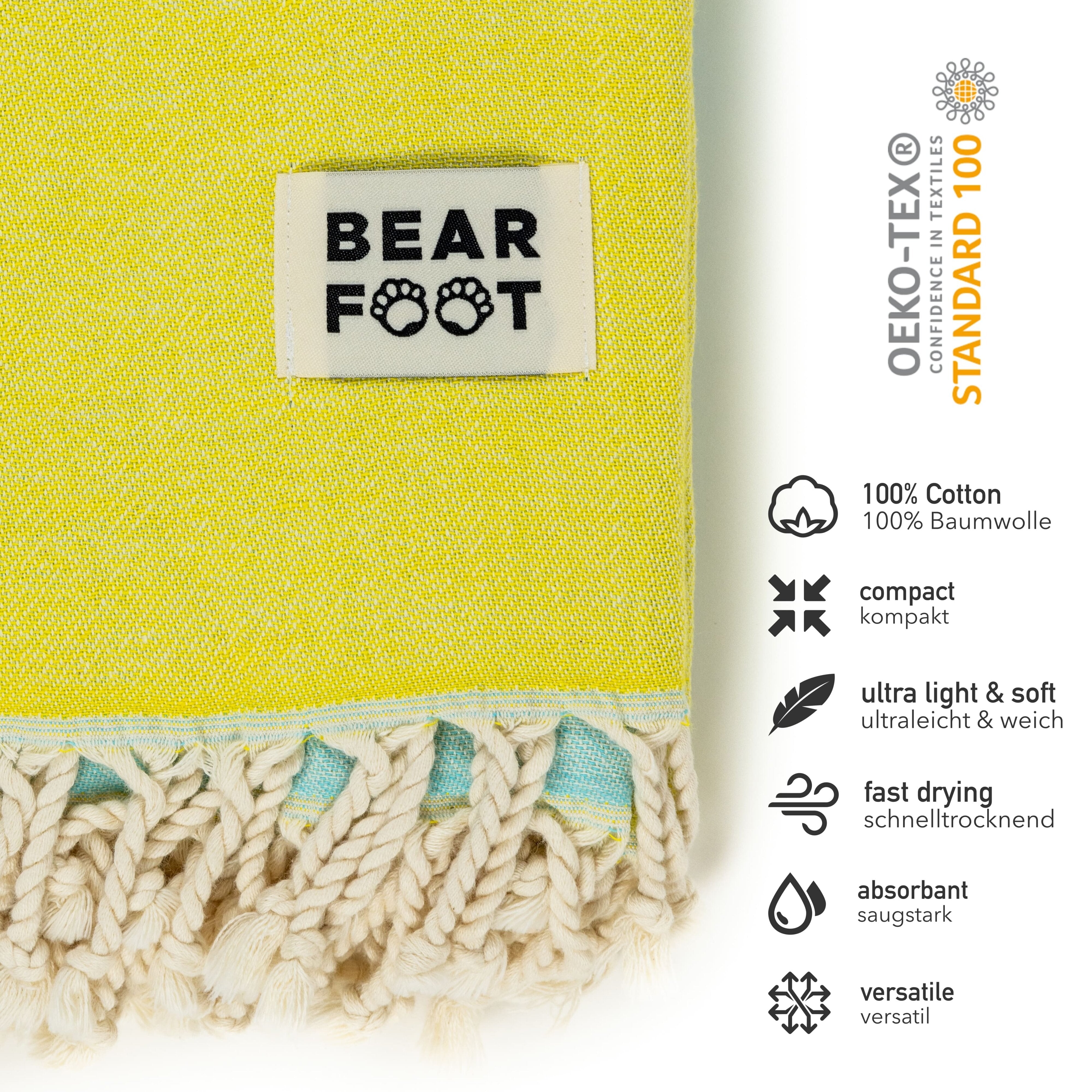bearfoot-strandt-cher-lemon-blue-strandtuch-100-baumwolle image 2