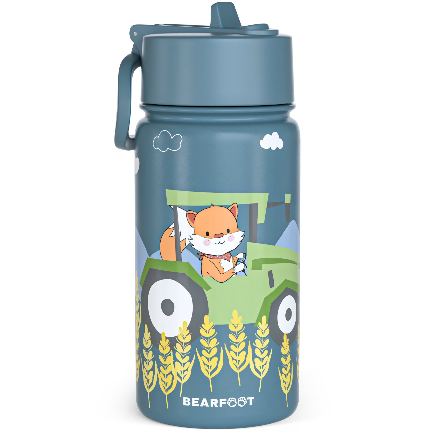 bearfoot-isolierflasche-thermo-trinkflasche-traktor-400-ml image 2