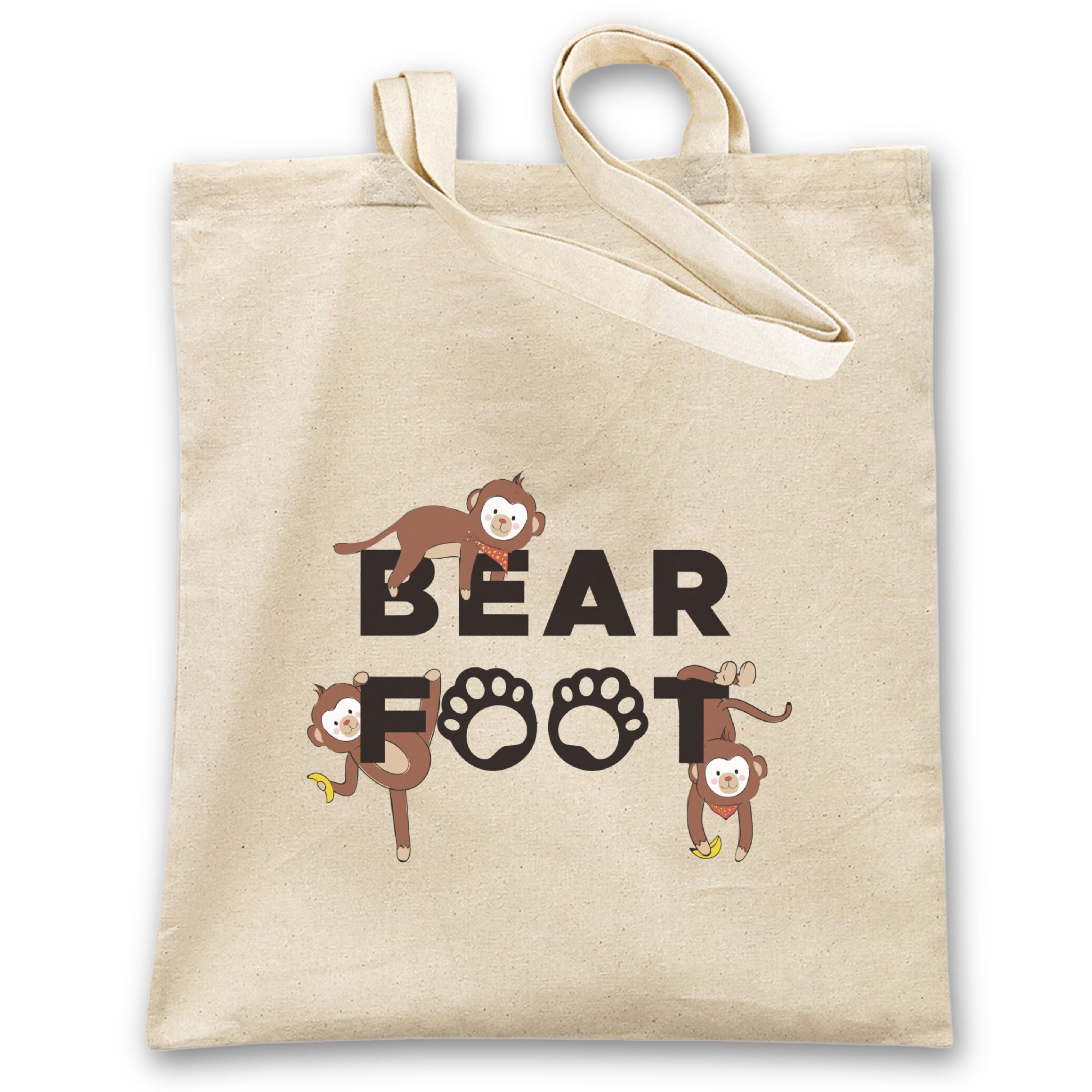 bearfoot-jutebeutel-logo-affen-canvas-stofftasche-35x40cm image 1