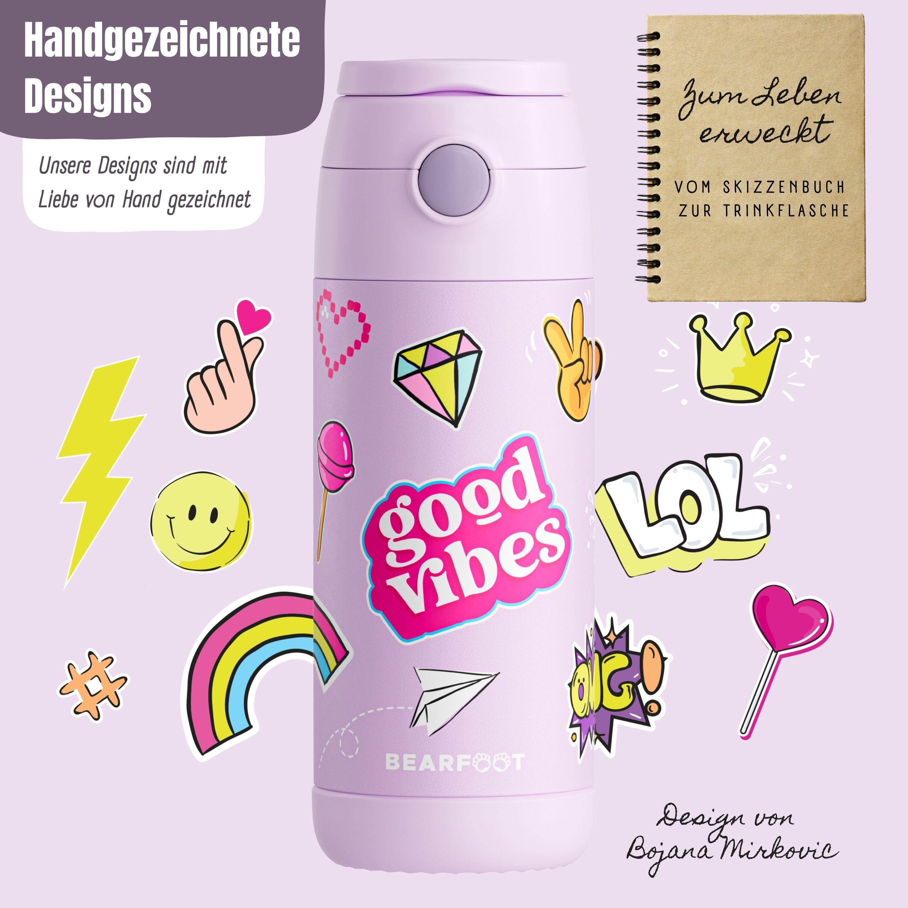 bearfoot-isolierflasche-thermo-trinkflasche-sticker-lila-350-ml image 4