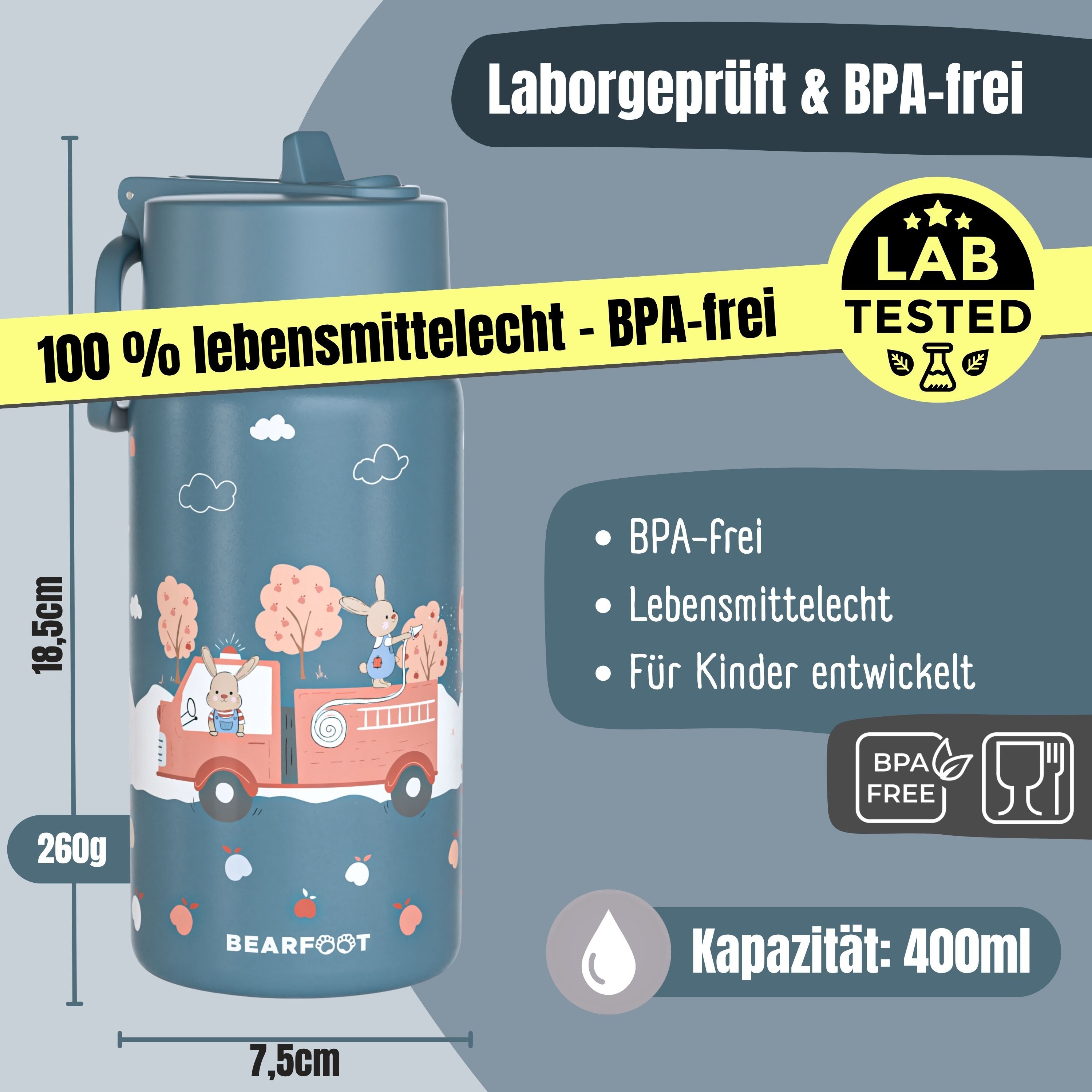 bearfoot-isolierflaschen-trinkflasche-edelstahl-feuerwehr-400-ml image 5