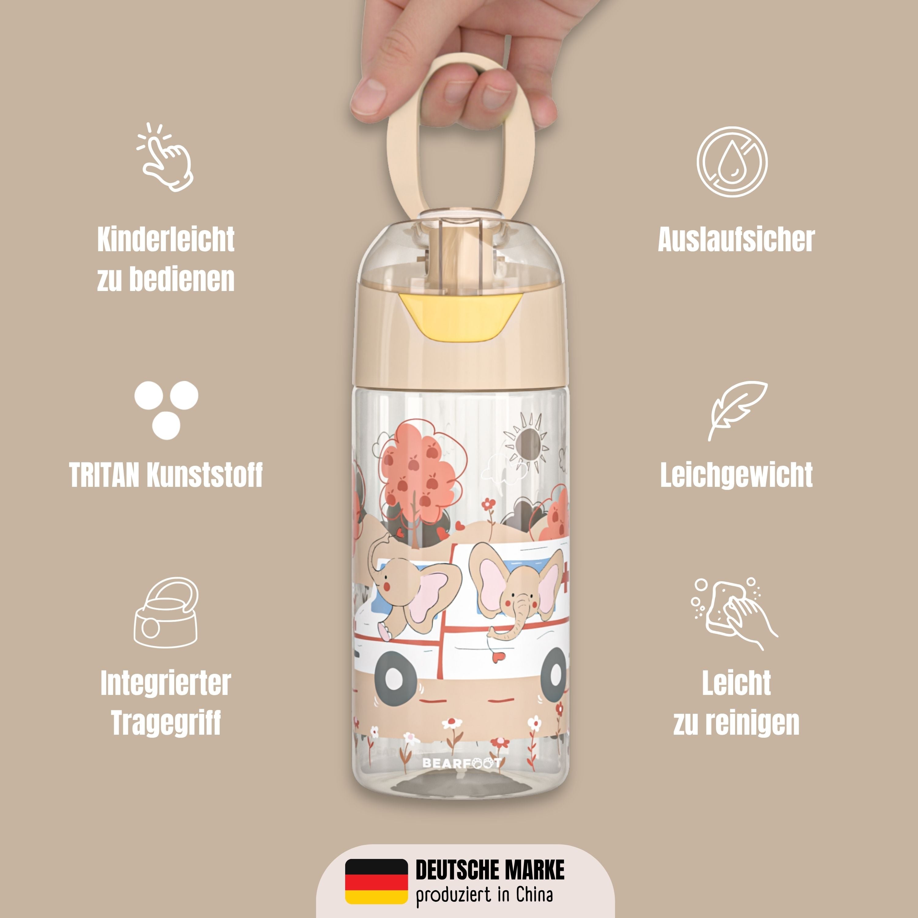 bearfoot-trinkflaschen-kinder-trinkflasche-elefant-450-ml-bpa-frei image 6