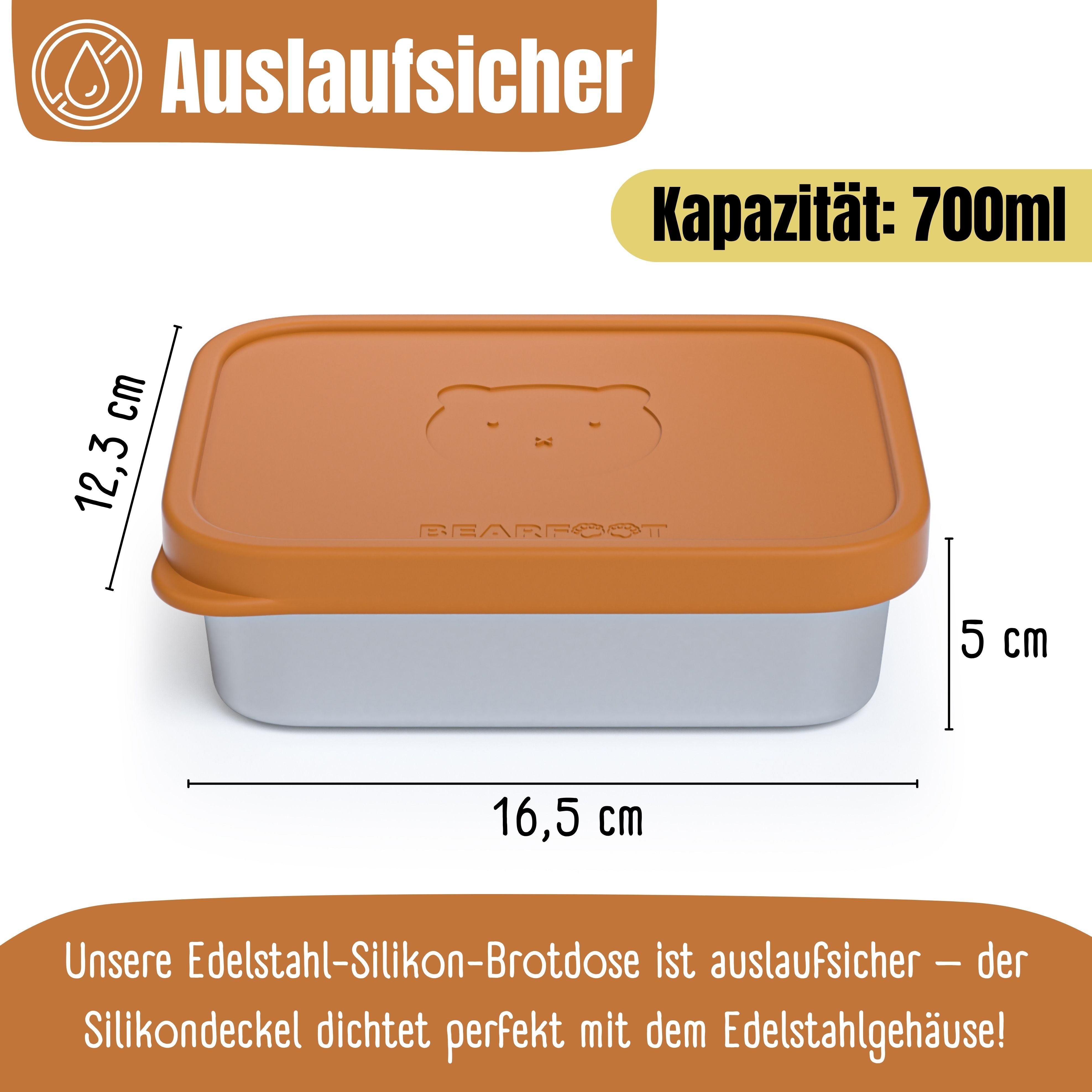 bearfoot-brotdosen-edelstahl-brotdose-braun-700-ml-auslaufsicher image 6