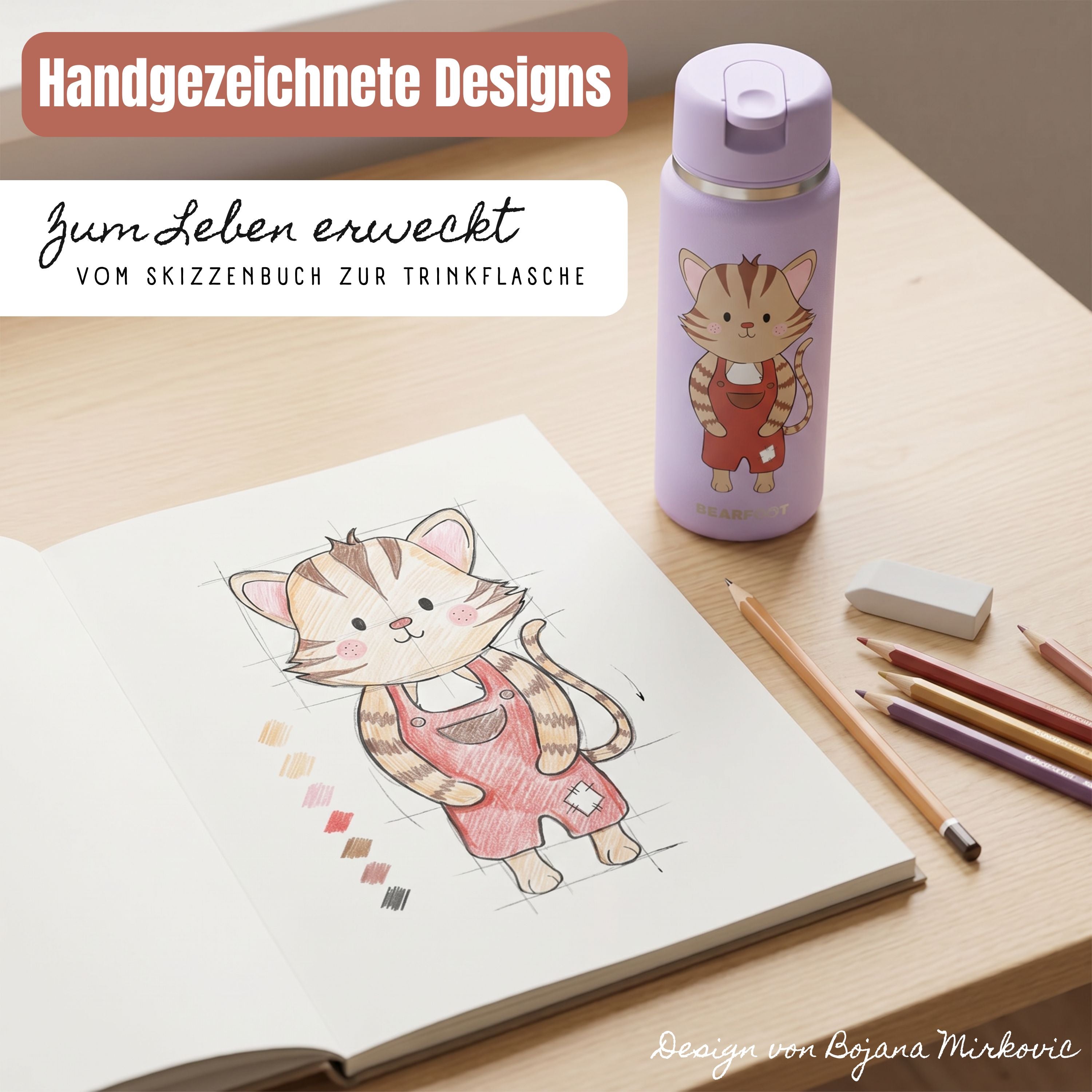 bearfoot-tiny-katze-lila-isolierflasche-200-ml-mit-strohhalm image 7