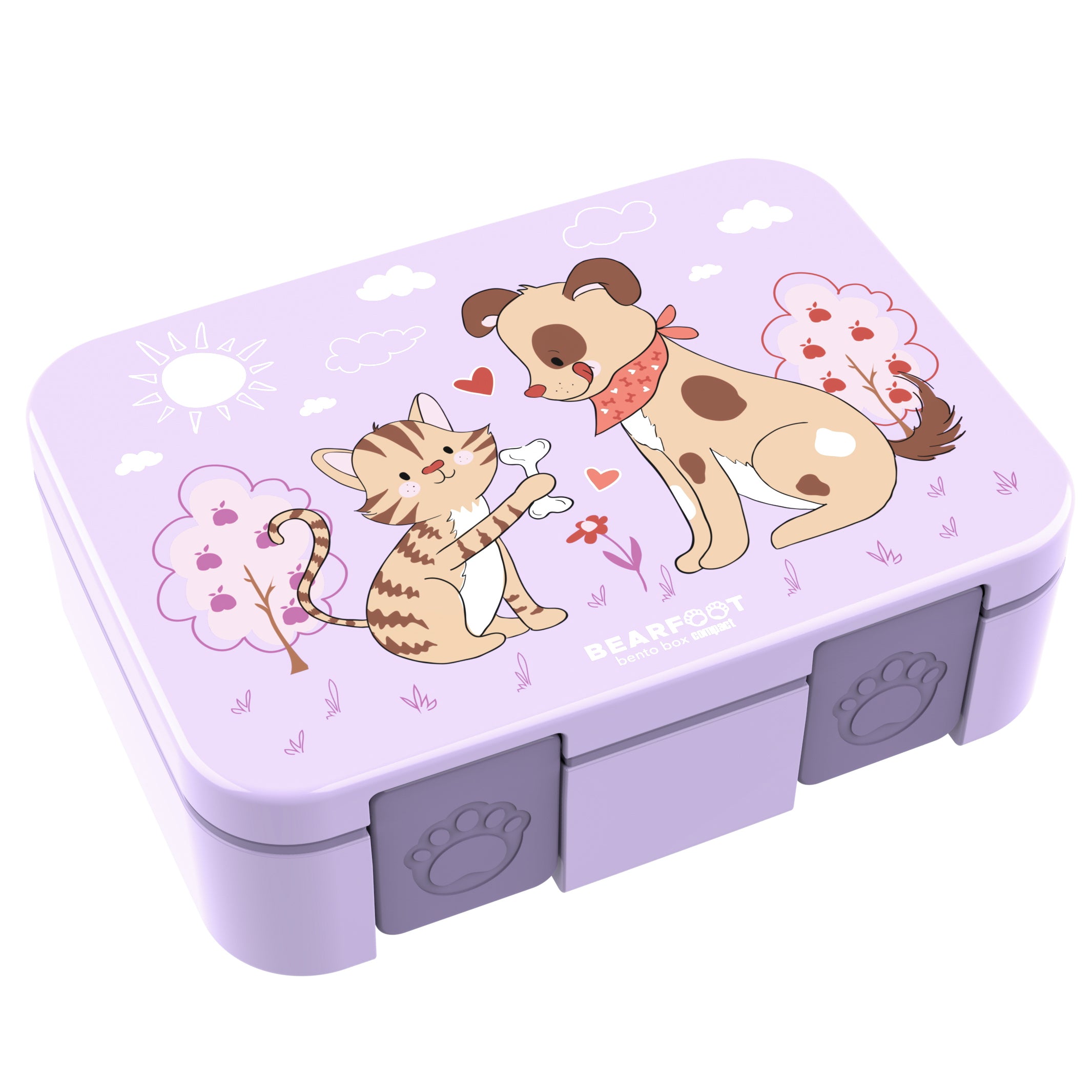 bearfoot-brotdosen-bento-box-hund-katze-lila-650-ml image 2