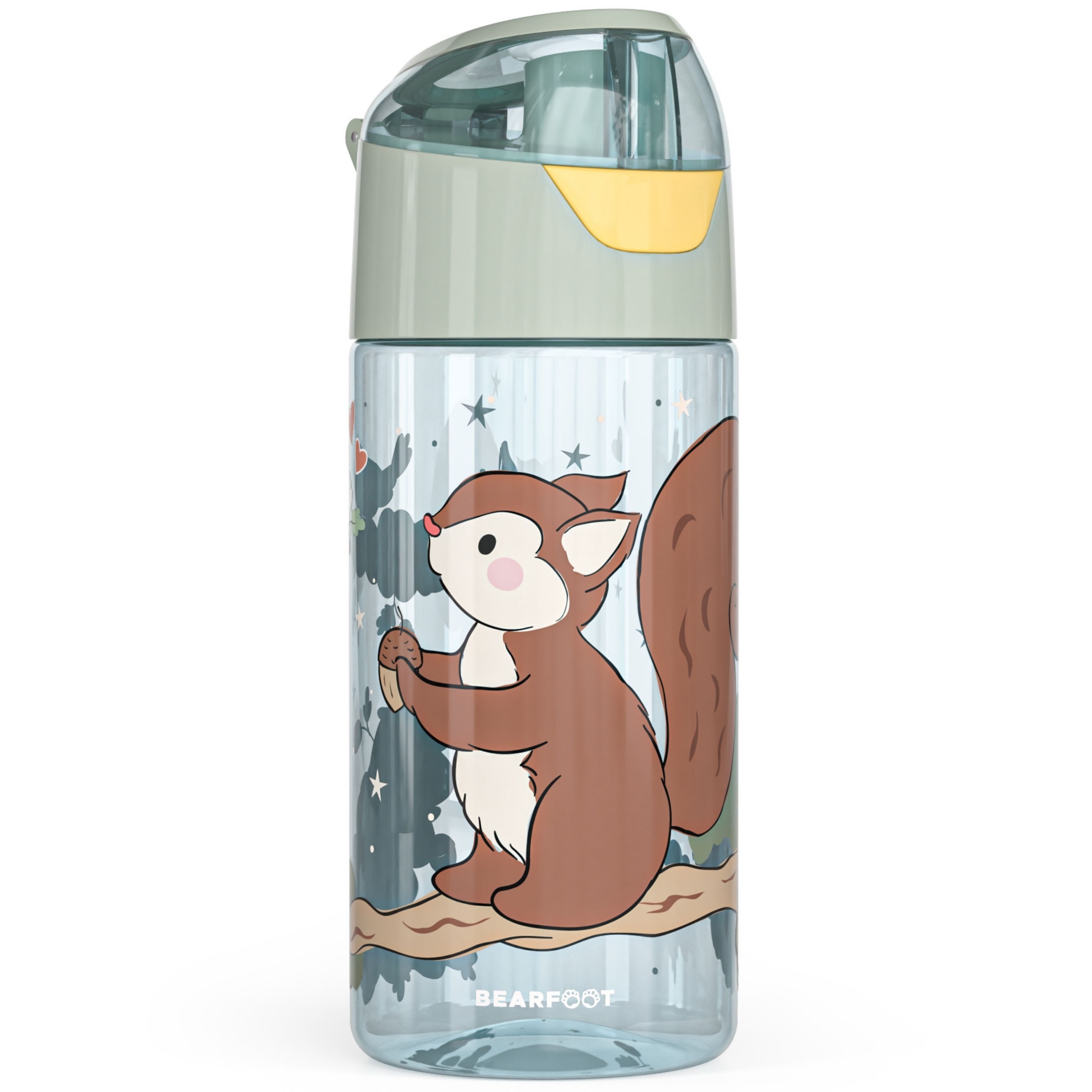 bearfoot-trinkflasche-kinder-450ml-eichh-rnchen-sage-1-klick image 2