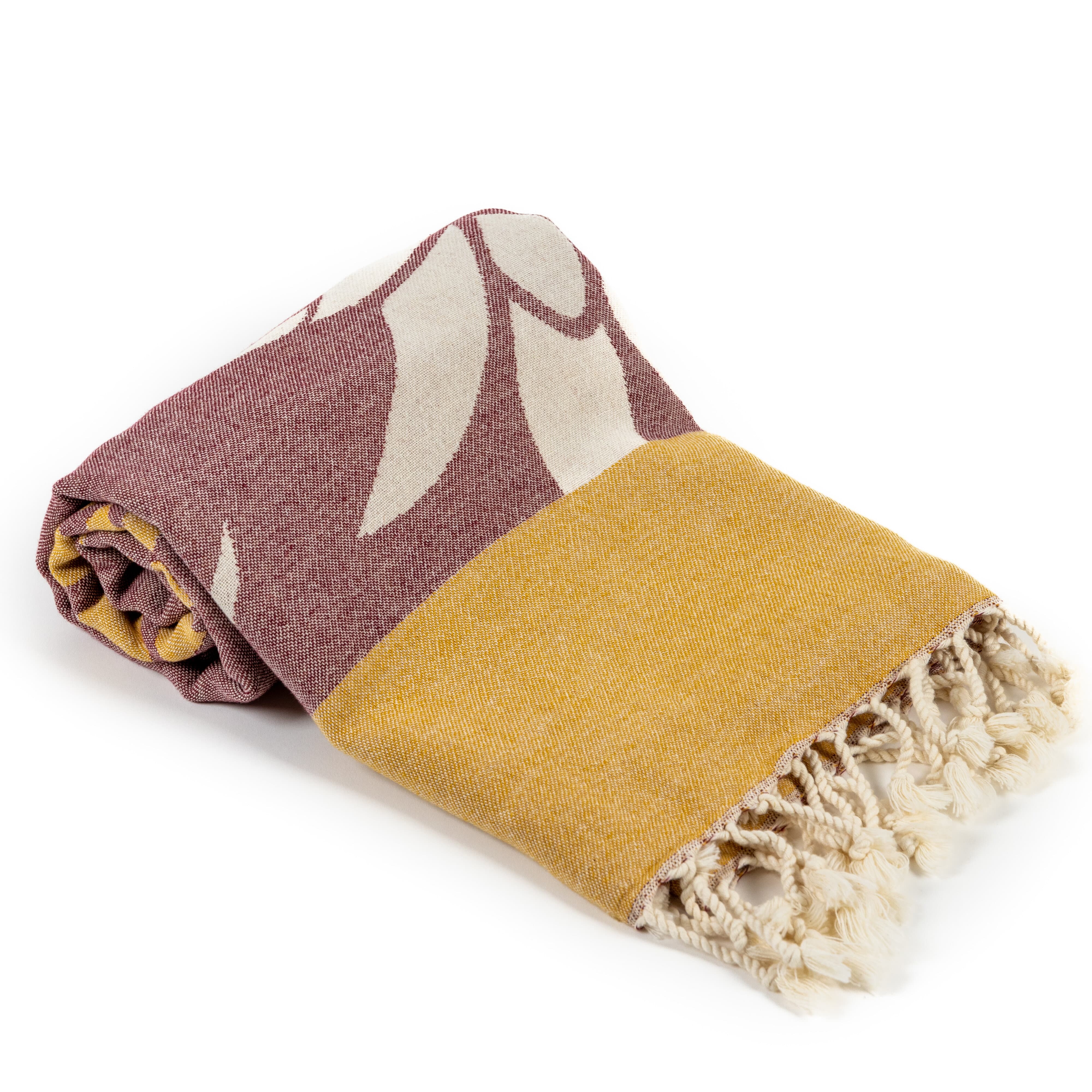bearfoot-strandtuch-pineapple-red-baumwolle-hamamtuch image 6