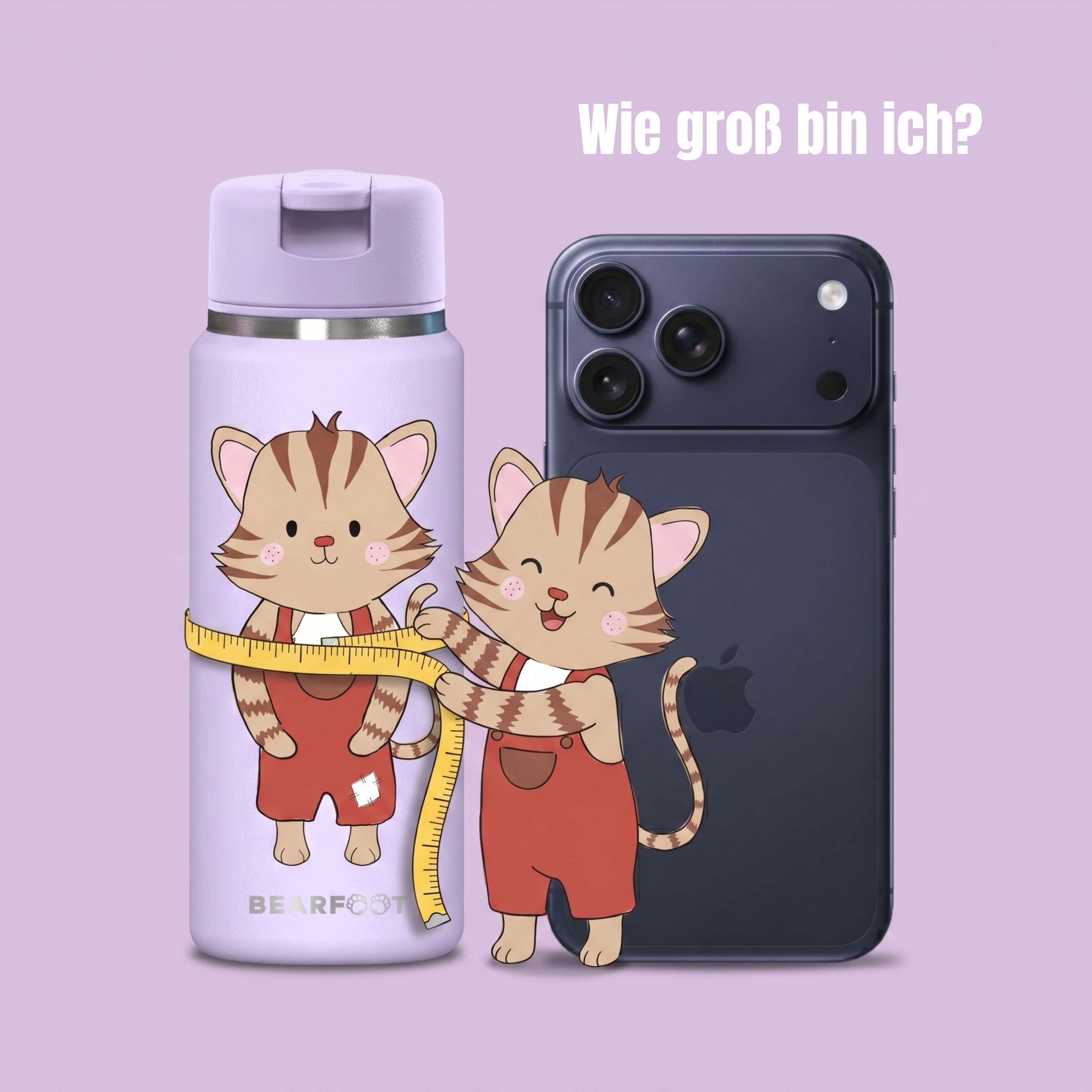 bearfoot-tiny-katze-lila-isolierflasche-200-ml-mit-strohhalm image 6