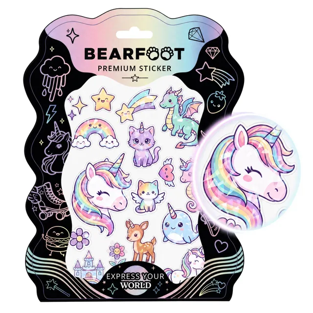 bearfoot-accessoires-magical-din-a5-sticker-holografisch-prisma image 1