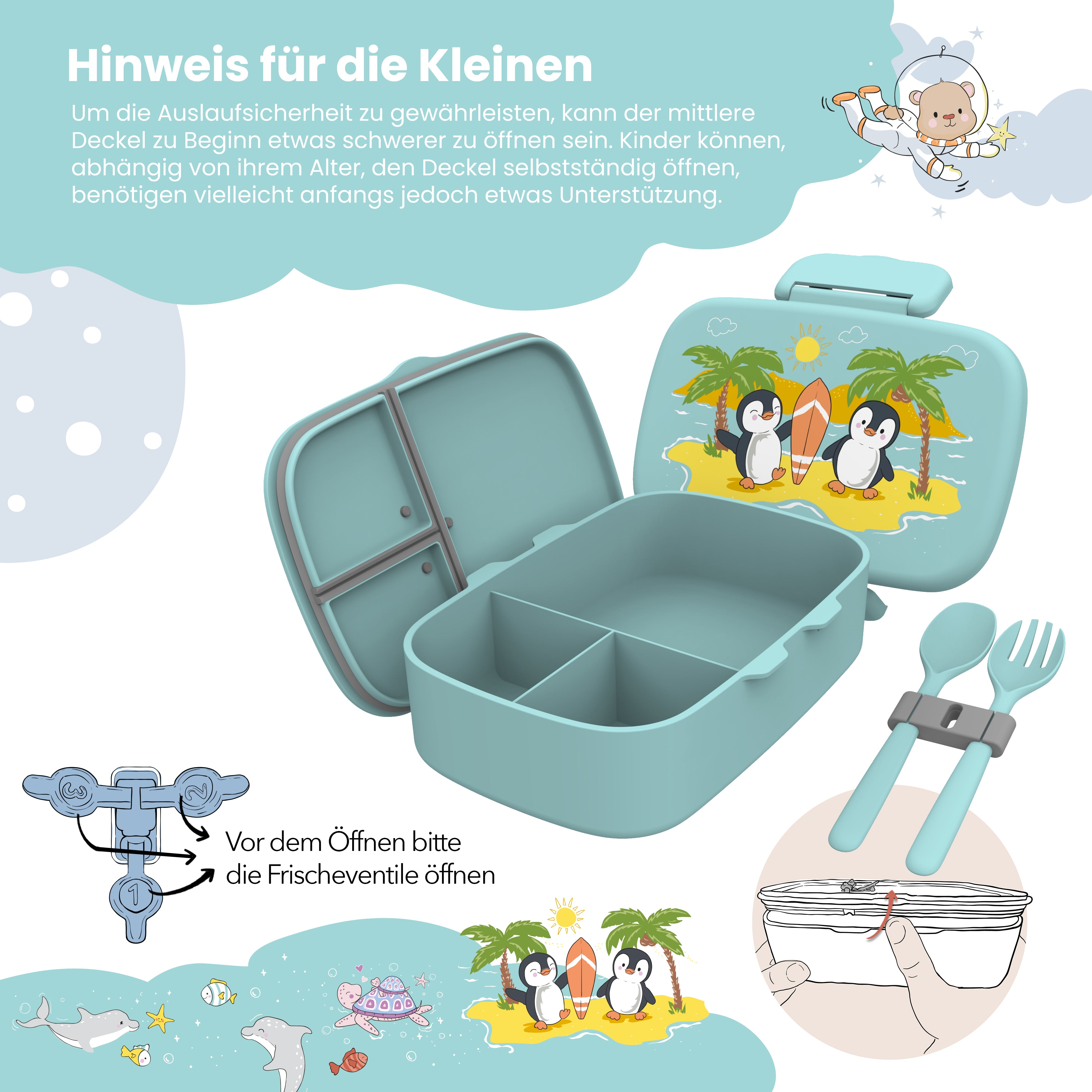 bearfoot-brotdosen-pinguin-bento-box-t-rkis-auslaufsicher-f-cher image 4